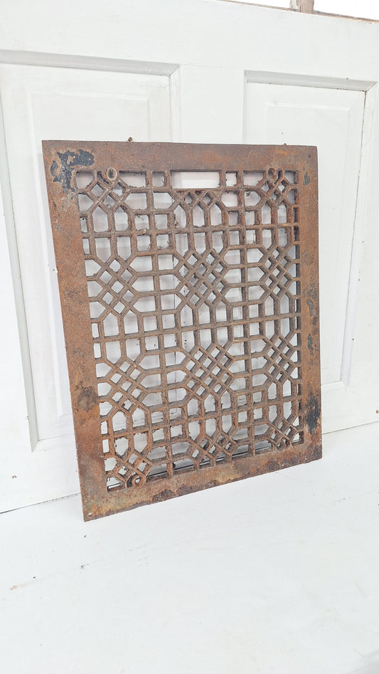 20 x 16 Cast Iron Vent Cover, Antique Metal Register Grate