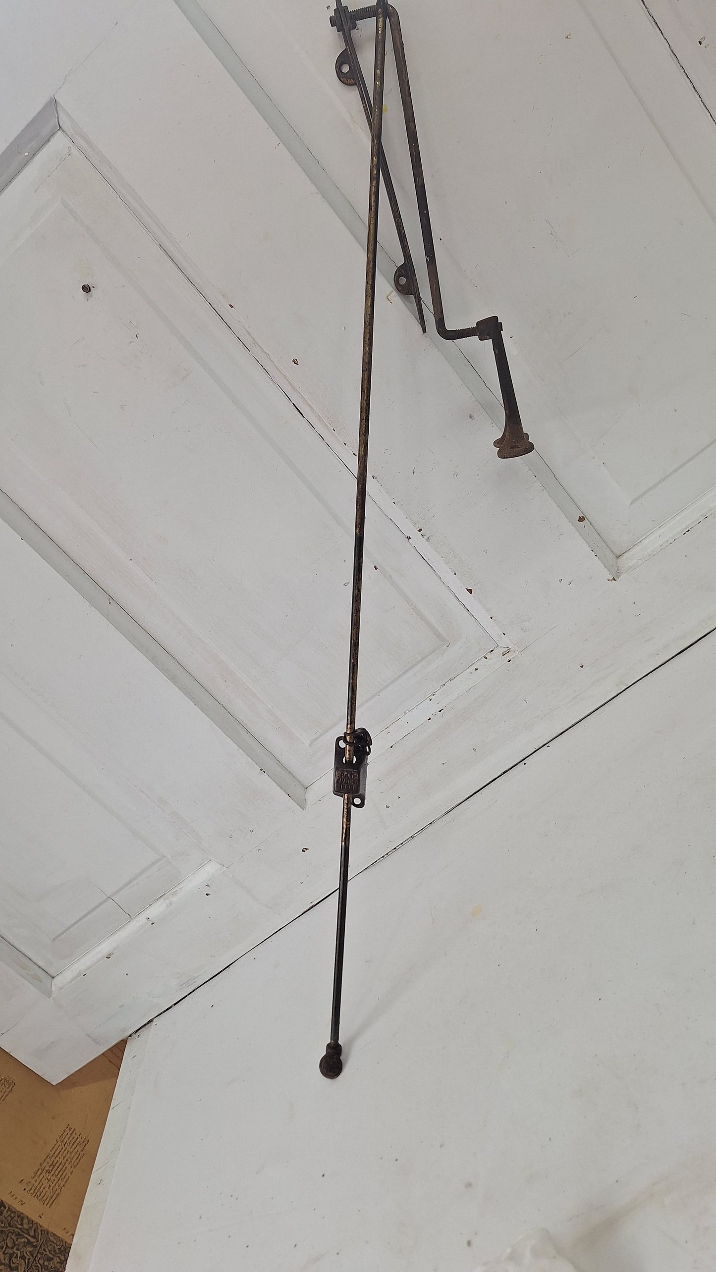 28" Antique Transom Window Operator, Transom Rod Hardware