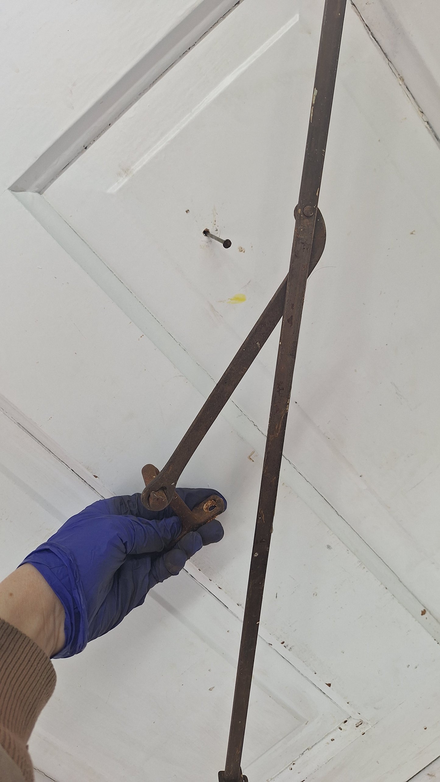 36' Transom Window Flat Style Rod, Antique Transom Operator Hardware