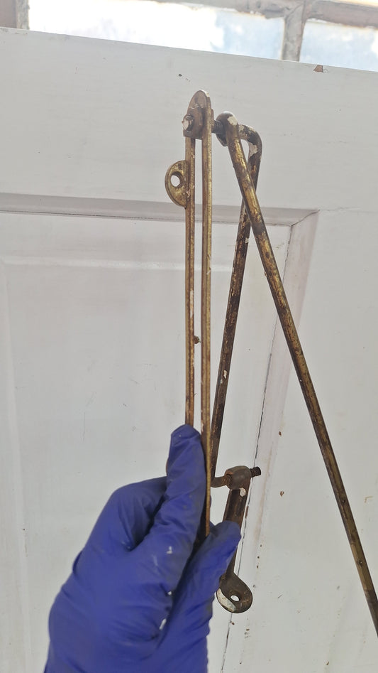 28" Transom Window Opener, Antique Transom Rod Hardware
