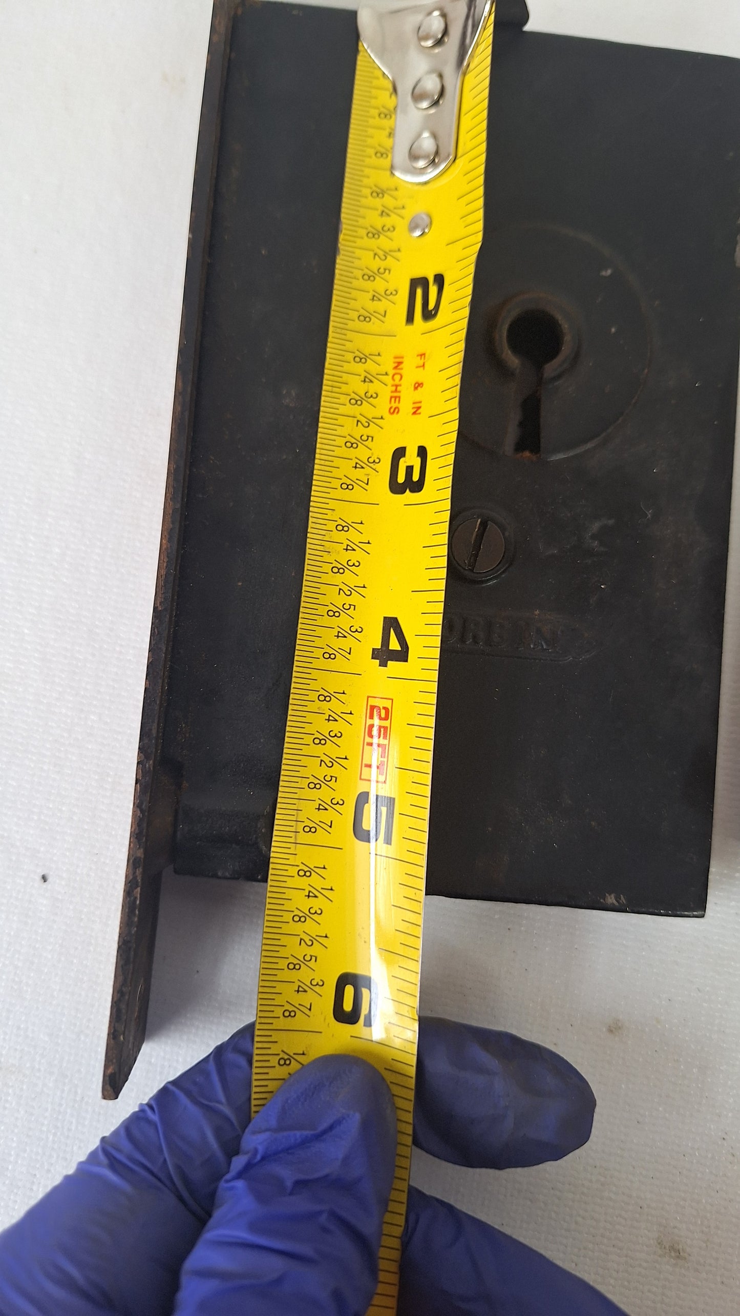 Ornate Double Pocket Door Hardware Set with Key, Eastlake Recessed Door Mortise Locks