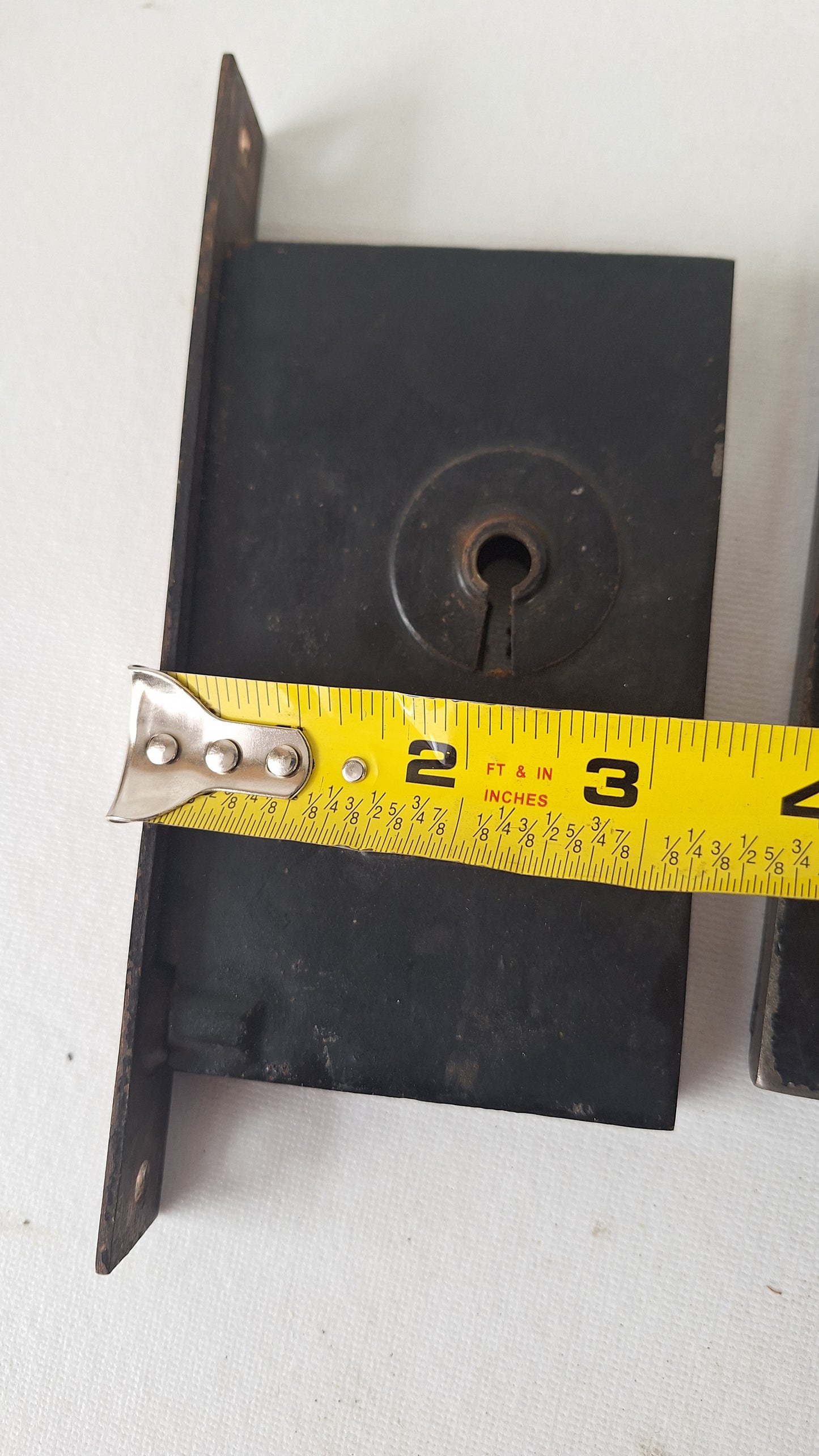 Ornate Double Pocket Door Hardware Set with Key, Eastlake Recessed Door Mortise Locks