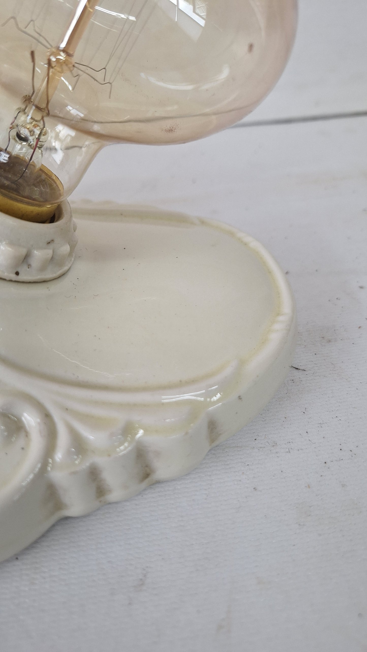 Two Bulb Floral Design Porcelier Light, Art Deco Light Fixture