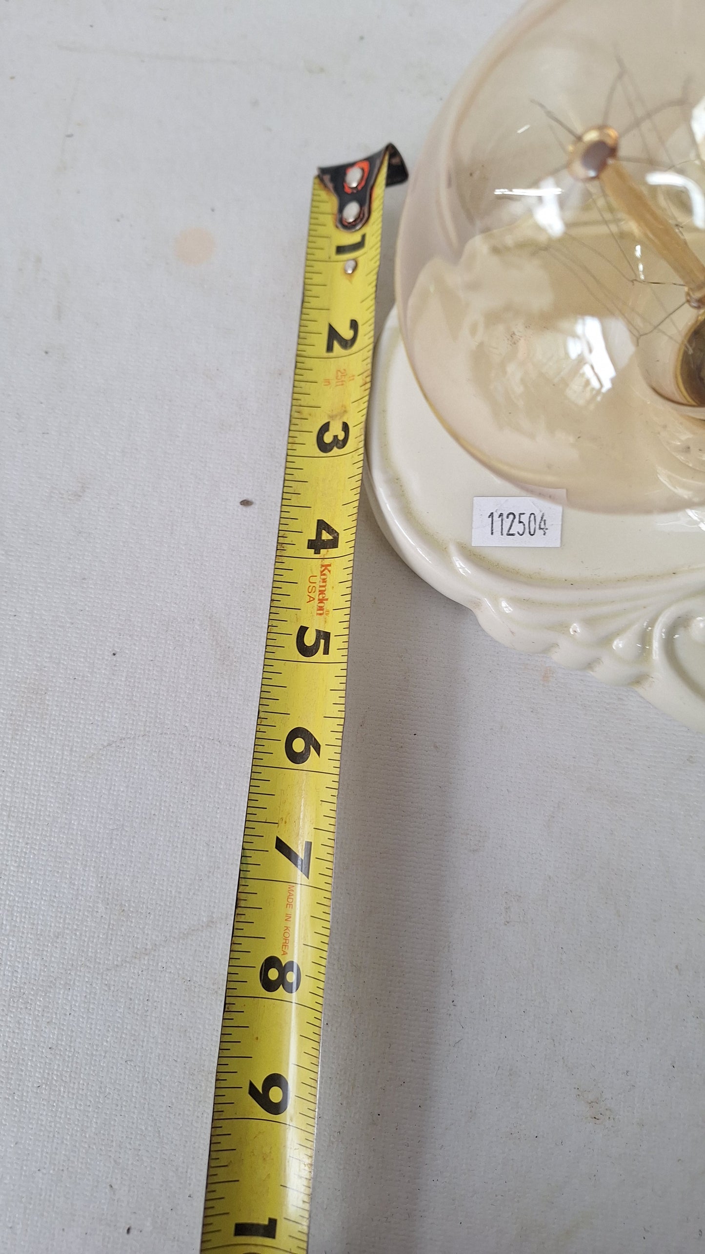 Two Bulb Floral Design Porcelier Light, Art Deco Light Fixture