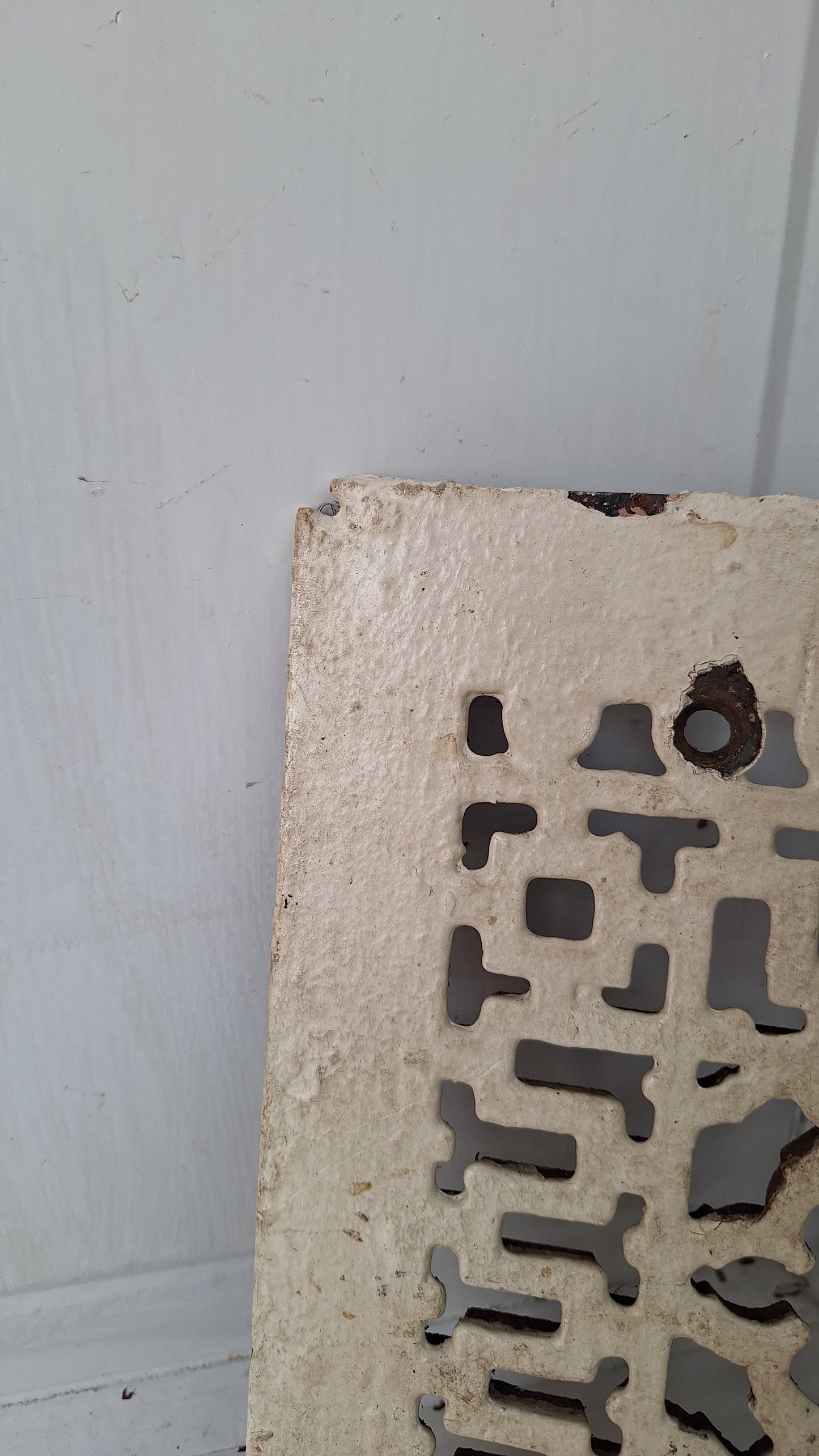 10 x 12" Fancy Pattern Antique Vent Cover, Cast Iron Ornate Heating Grate Cover