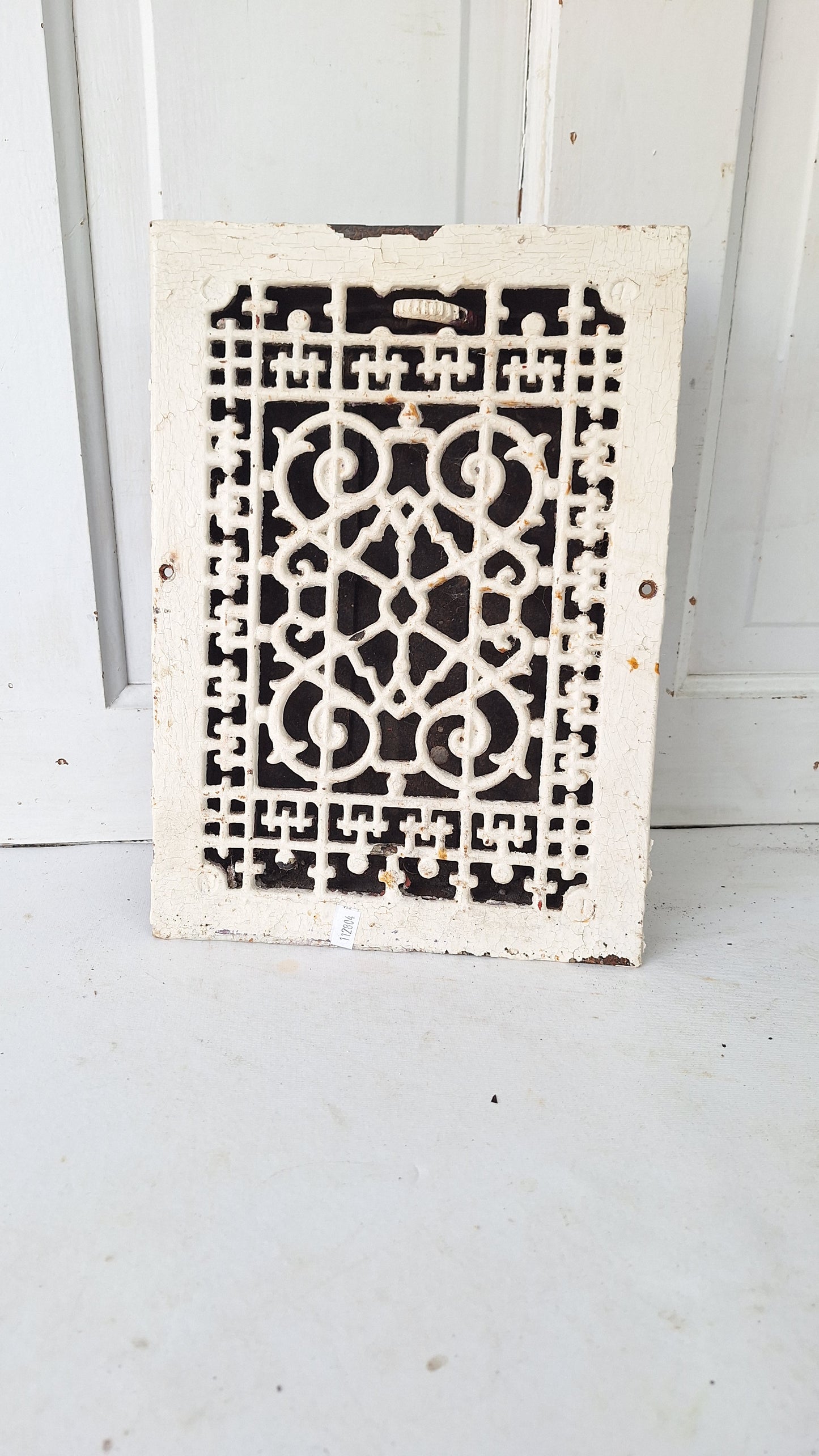 10 x 14 Cast Iron Antique Vent Cover, Fancy Metal Register Grate