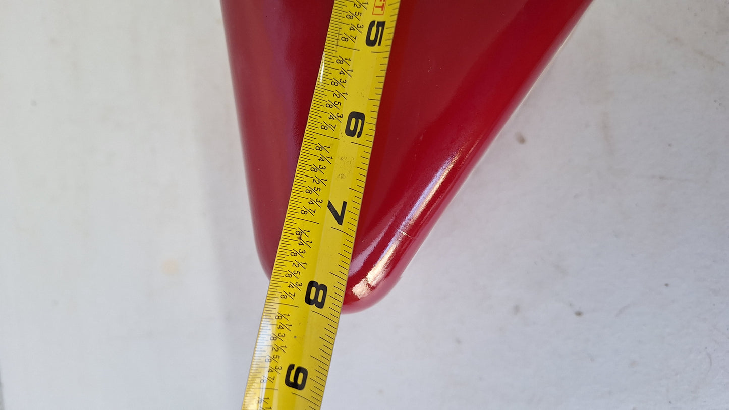 Vintage White and Red Exit Sign with Chrome Base, Wall Mounted Exit Sign