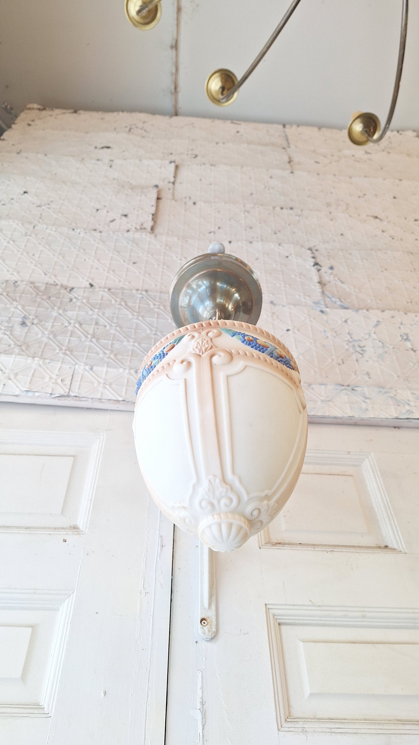 Beardslee Bronze Glass Pendant Light with Decorative Fruit Glass Shade