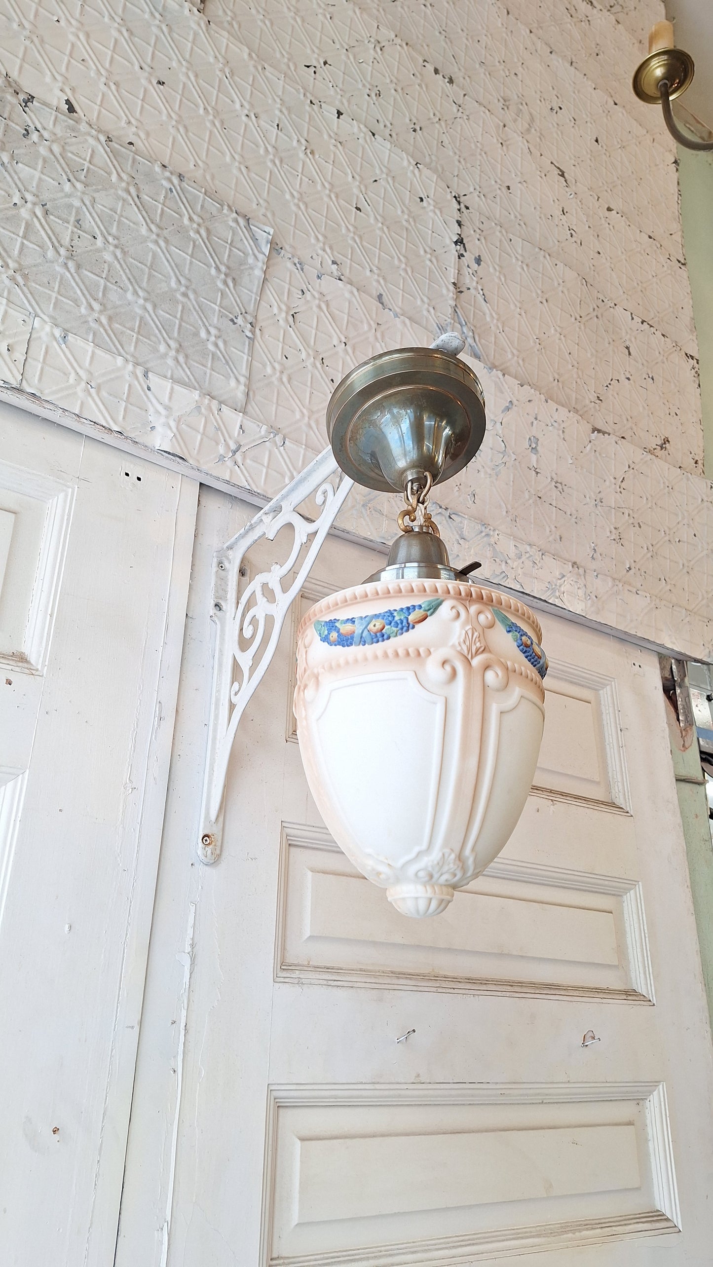 Beardslee Bronze Glass Pendant Light with Decorative Fruit Glass Shade