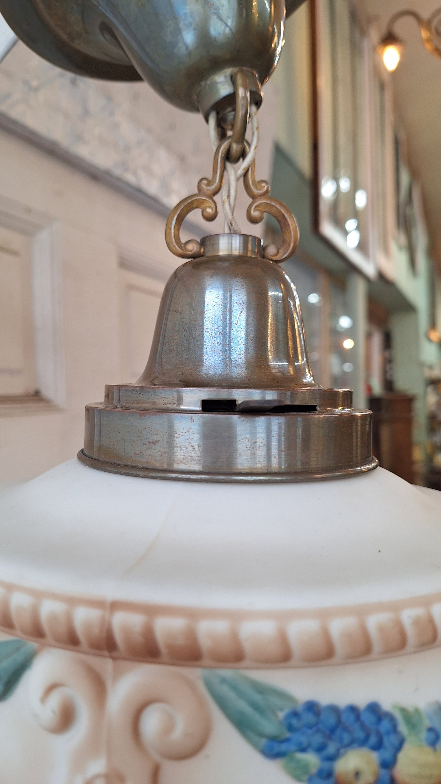 Beardslee Bronze Glass Pendant Light with Decorative Fruit Glass Shade