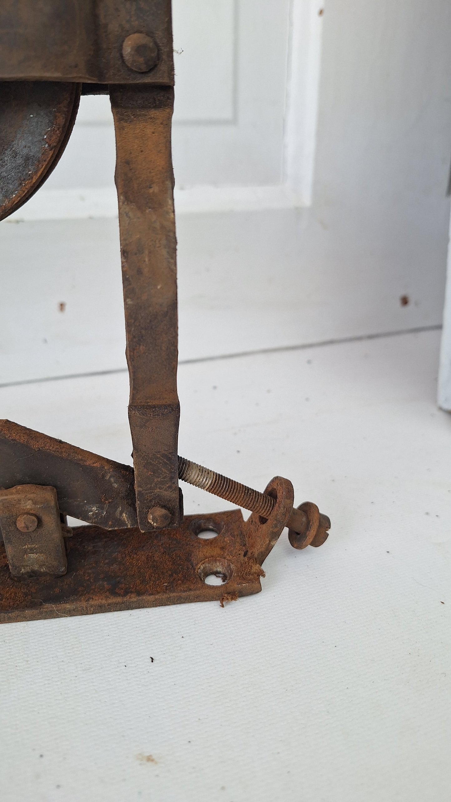 Set of Two Antique Pocket Door Rollers, Cast Iron Rolling Door Hardware Wheels