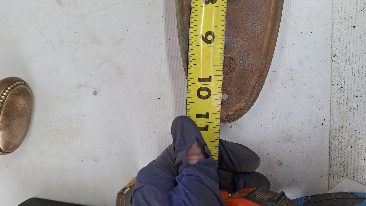 Bronze Knob & Plate Set, Front Door Knobs and Backplates with Cylinder Lock