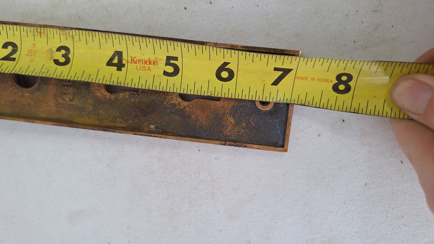 Ornate Bronze Exterior Door Plate, Antique Doorknob BackPlate Double Keyhole