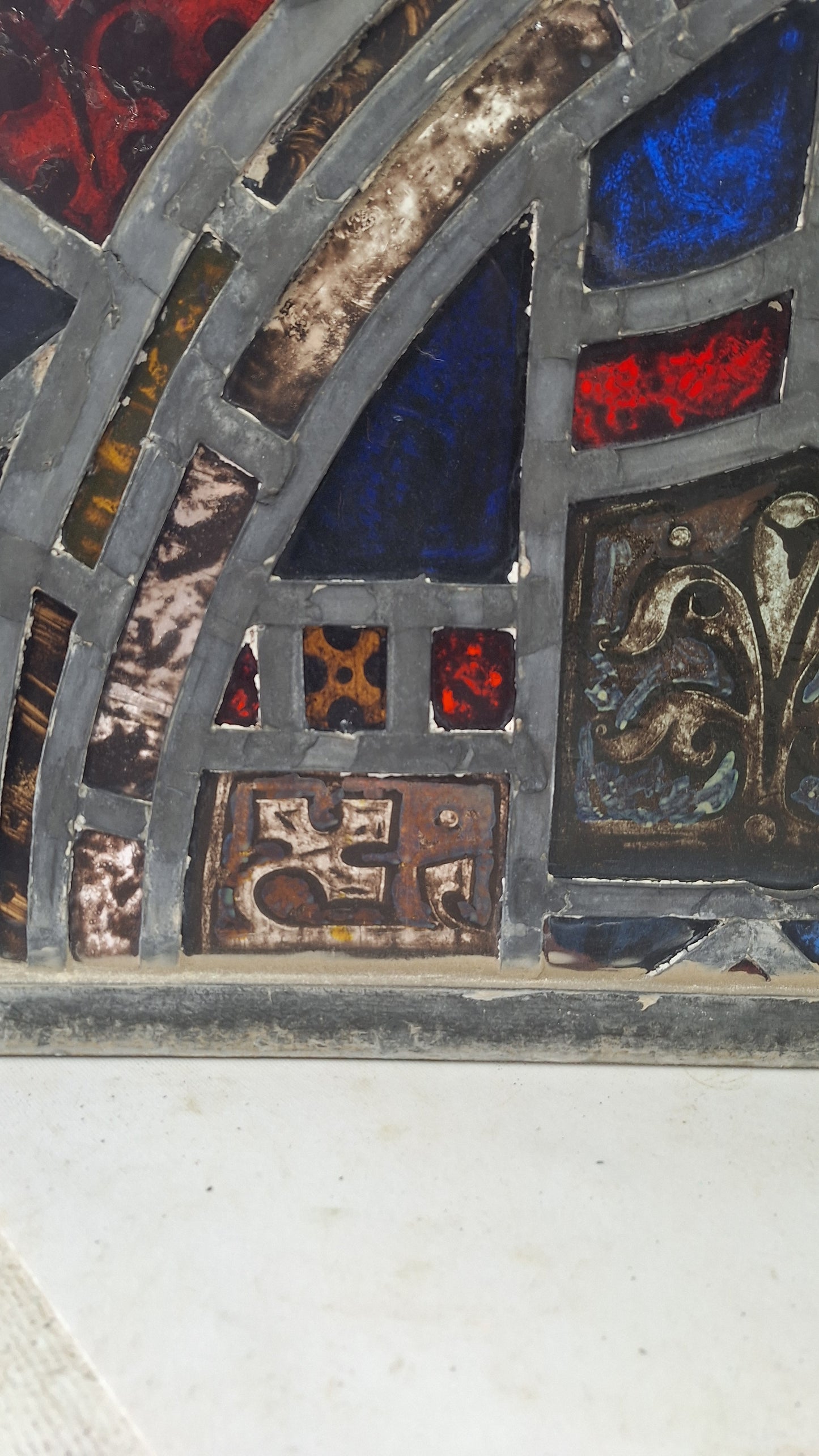 Gothic Arch Antique Stained Glass, Vintage Church Windows