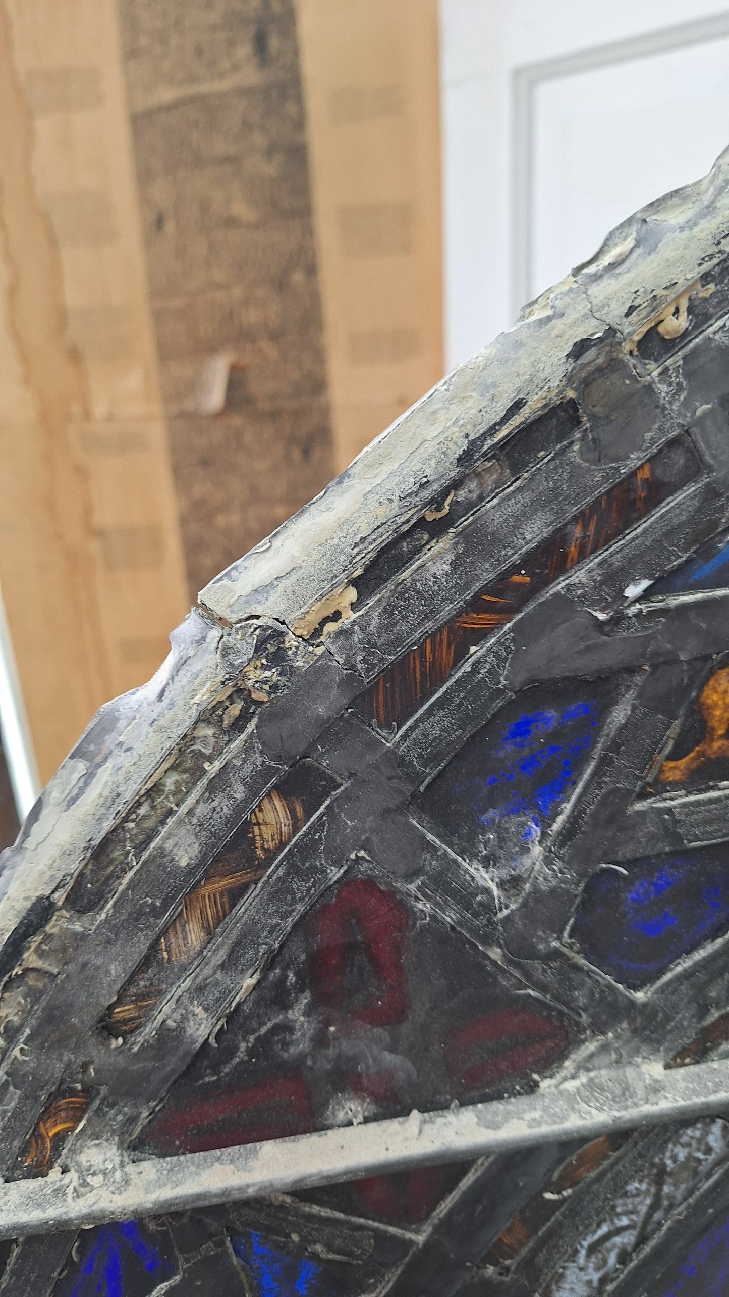 Gothic Arch Antique Stained Glass, Vintage Church Windows