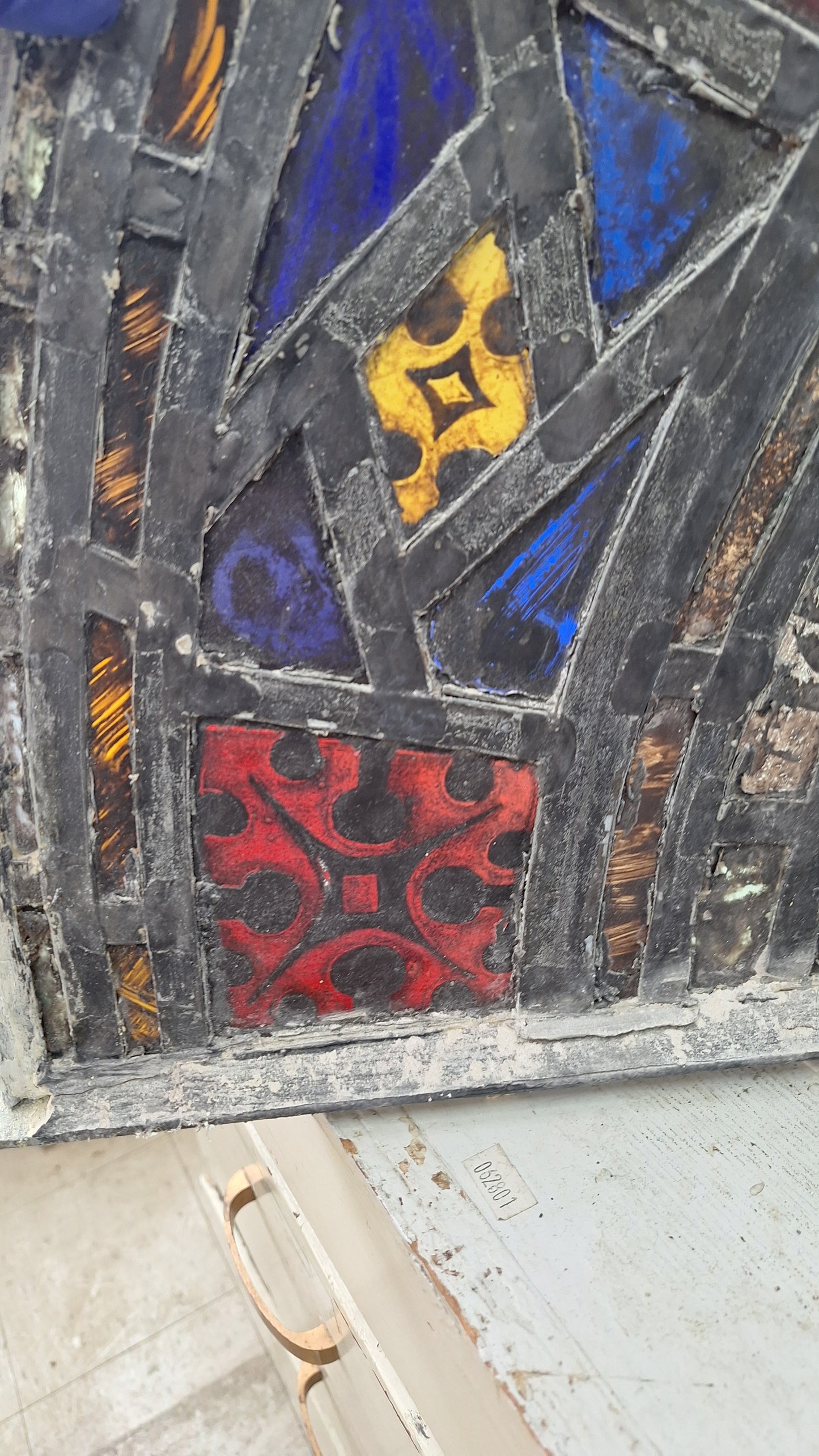 Gothic Arch Antique Stained Glass, Vintage Church Windows