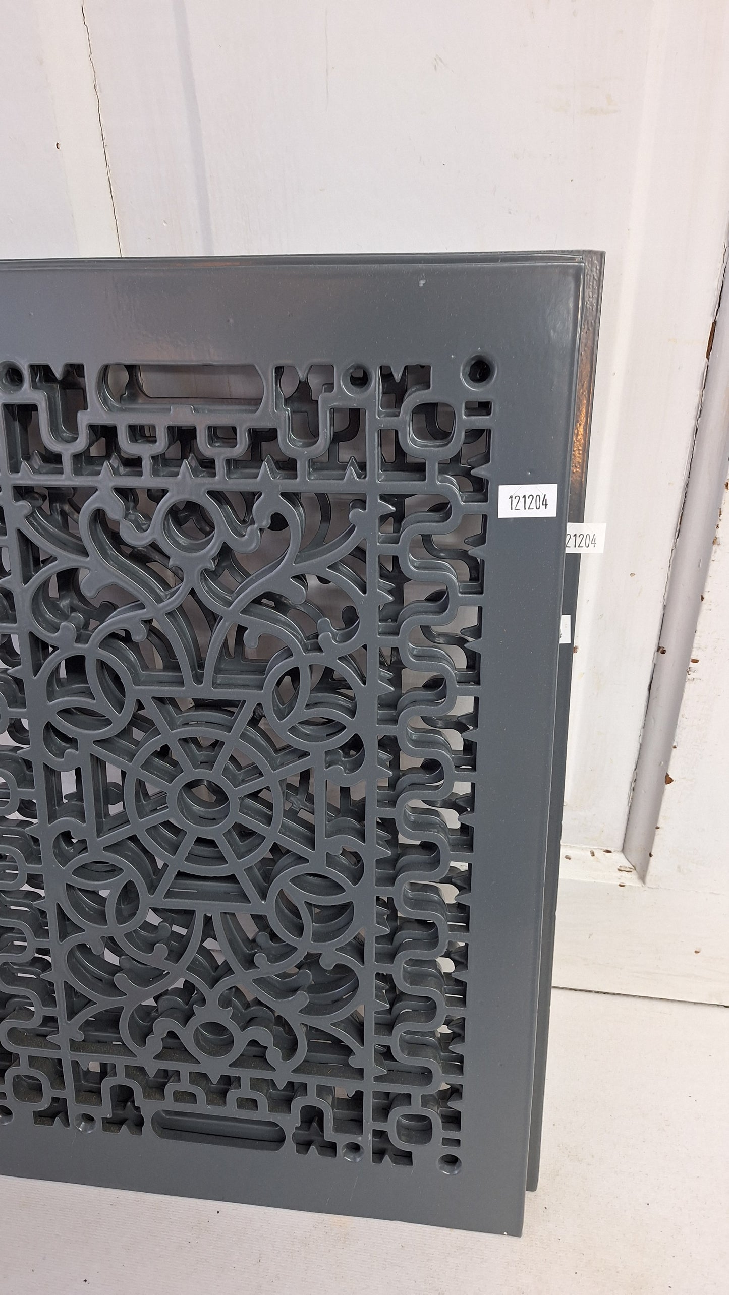 11 x 16" Antique Iron Vent Cover, Ornate Metal Register Cover