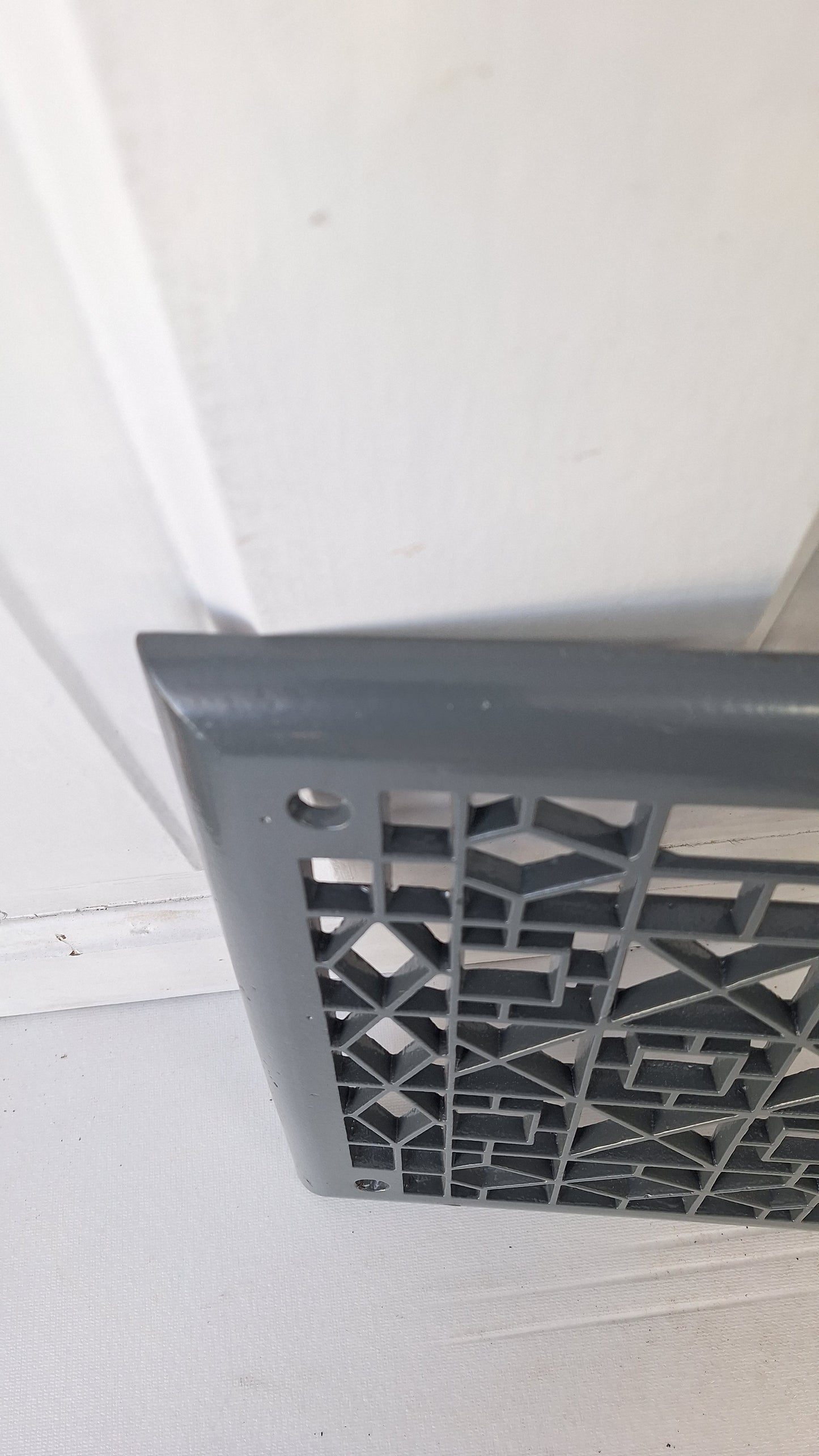 10 x 12 Raised Wall Vent Cover, Antique Cast Iron Ornate Register Cover