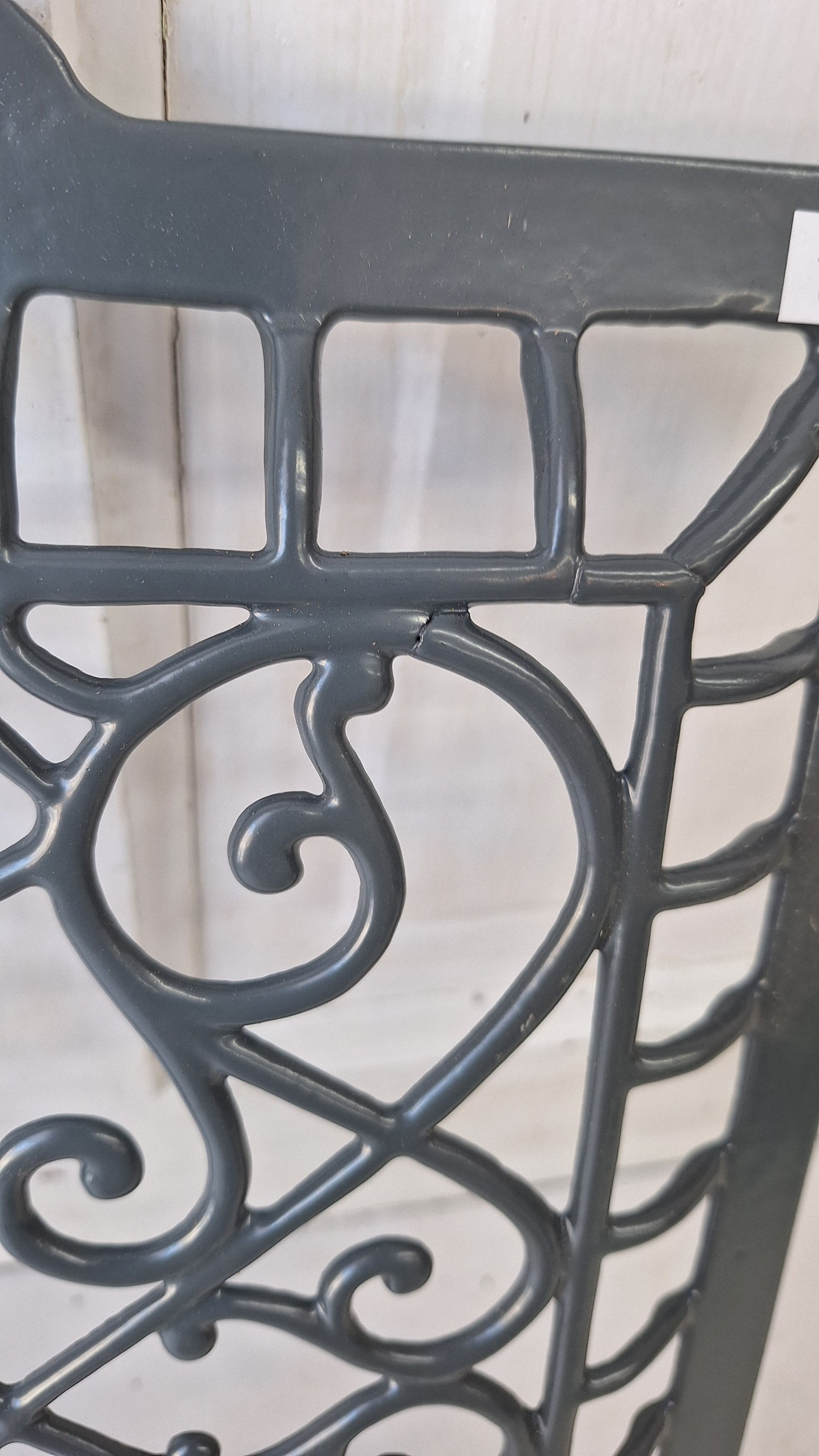 9 x 13 Raised Wall Vent Cover, Antique Cast Iron Ornate Register Grate