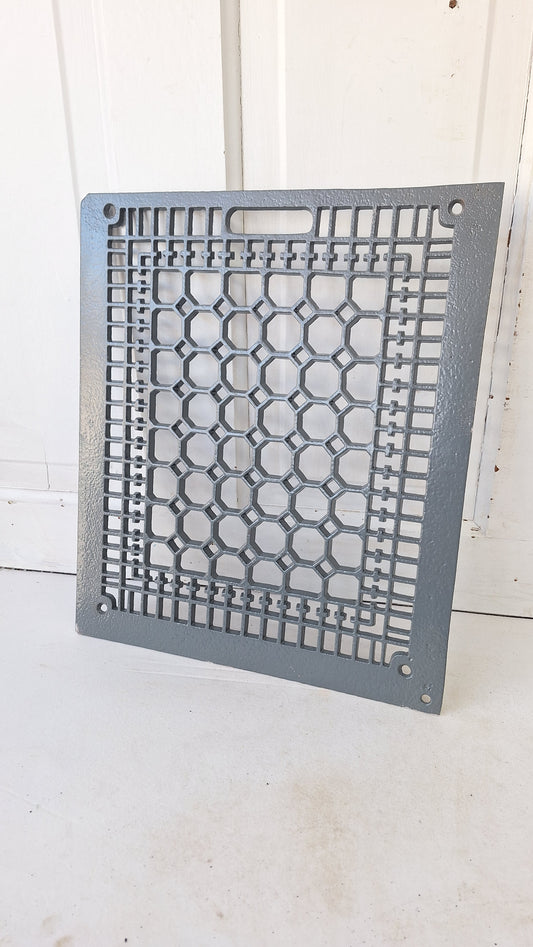 14 x 16 Antique Iron Vent Cover, Large Floor Register Grate