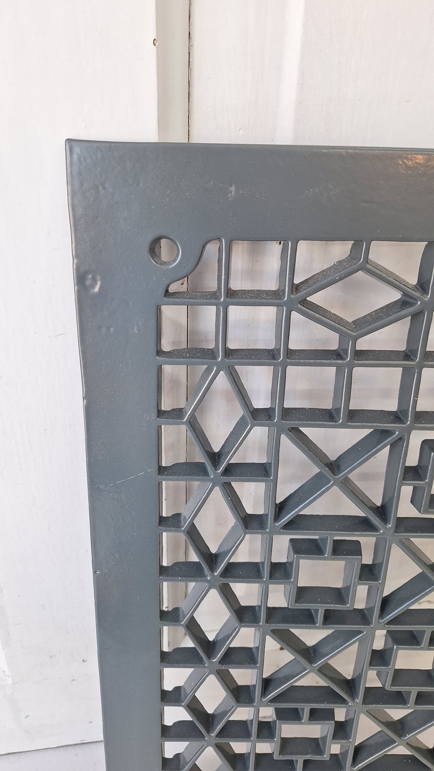 12 x 16 Fancy Antique Vent Cover, Vintage Iron Register Grate