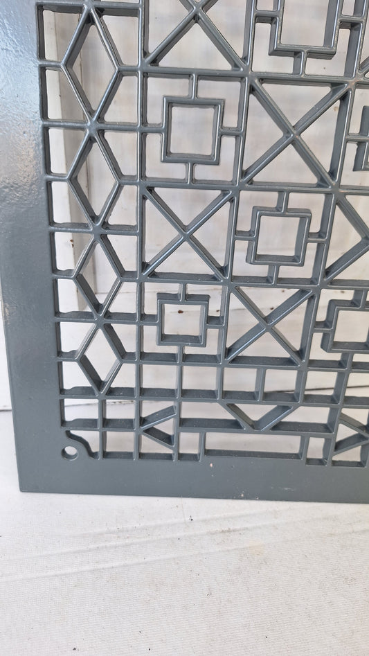 12 x 16 Fancy Antique Vent Cover, Vintage Iron Register Grate