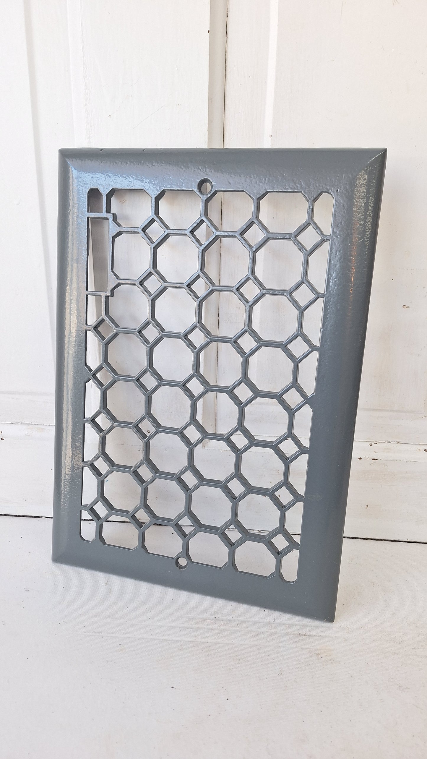 10 x 14 Geometric Design Wall Vent Cover, Antique Register Cover