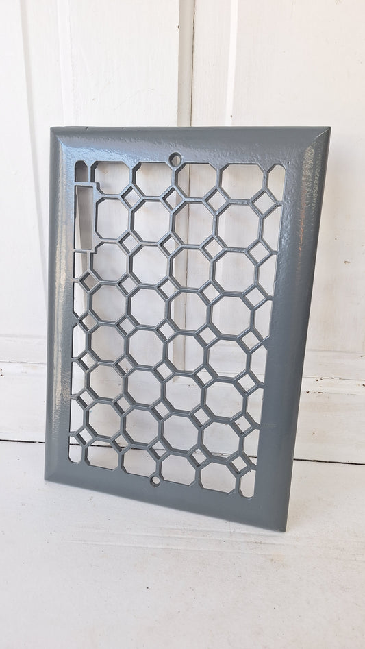 10 x 14 Geometric Design Wall Vent Cover, Antique Register Cover