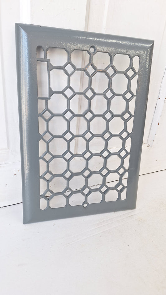 10 x 14 Geometric Design Wall Vent Cover, Antique Register Cover
