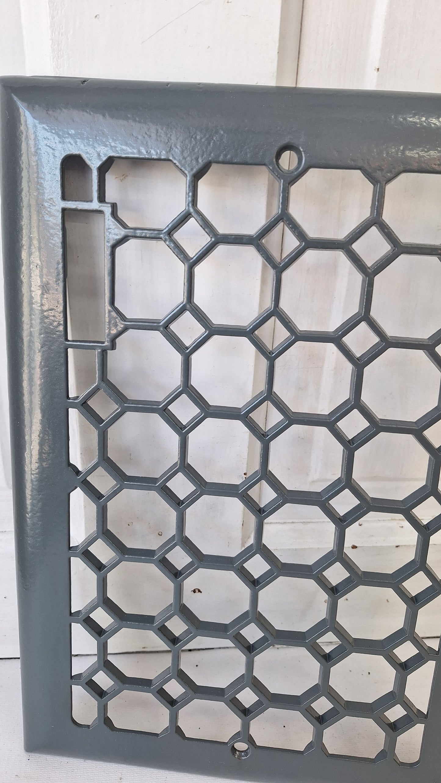 10 x 14 Geometric Design Wall Vent Cover, Antique Register Cover