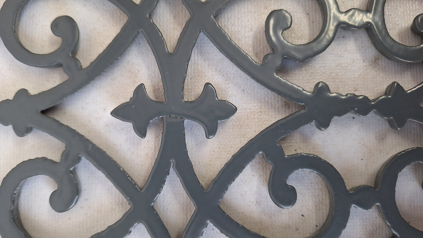 6 x 14 Antique Narrow Vent Cover, Victorian Era Floor Register Grate