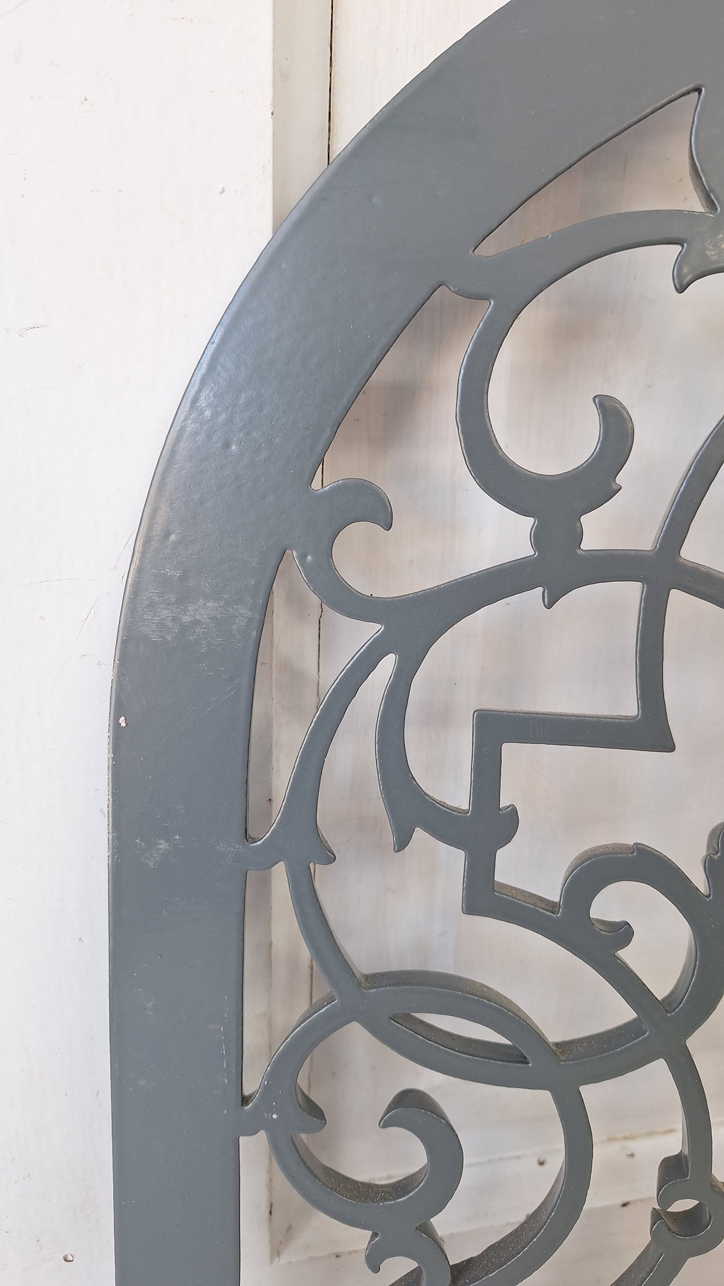 Victorian Era Arched Wall Vent Cover, Antique Heat Register Iron Grate