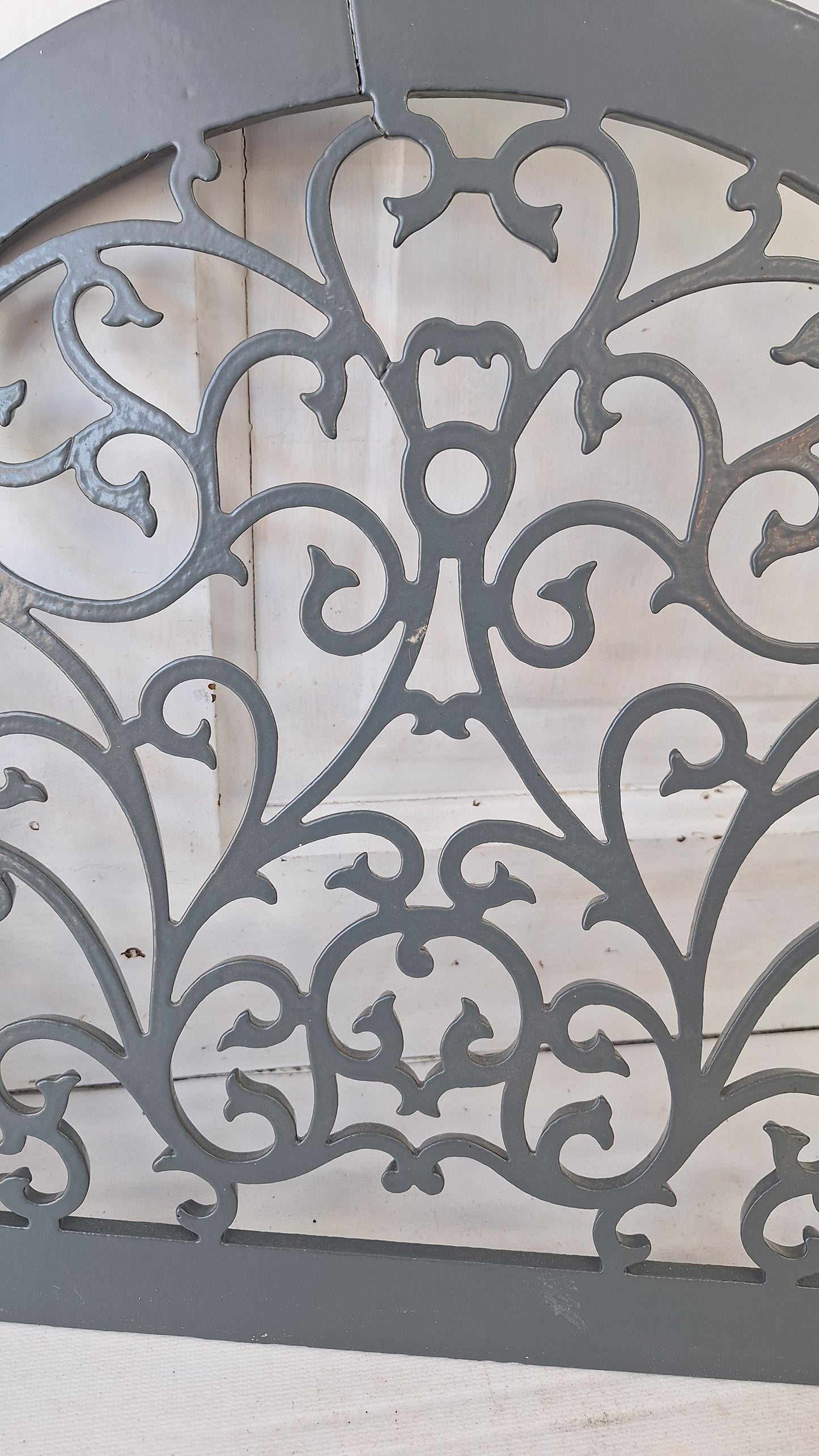 Victorian Era Arched Wall Vent Cover, Antique Heat Register Iron Grate