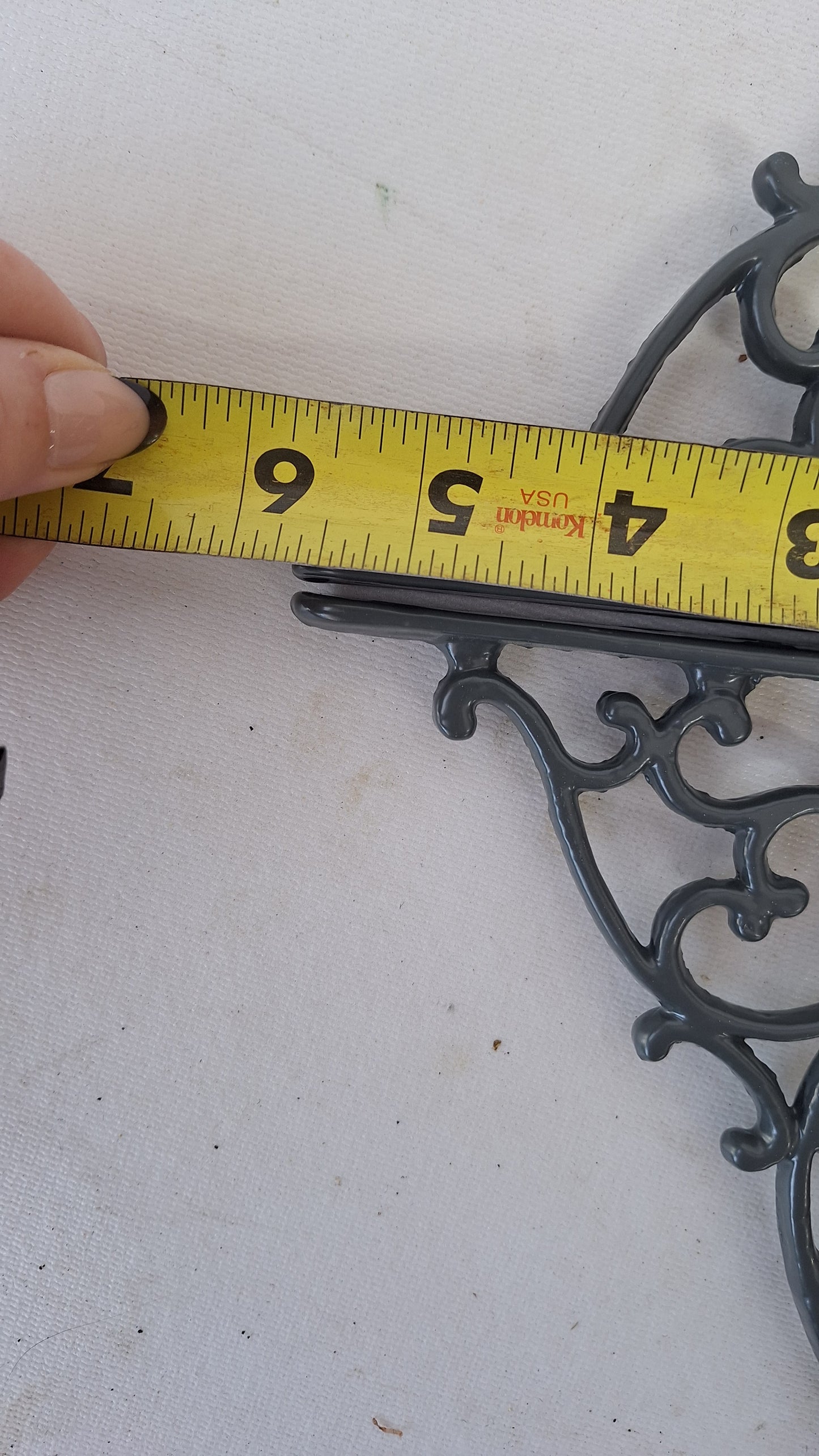 Two Victorian Era Antique Shelf Brackets, Pair of Small Iron Shelf Supports