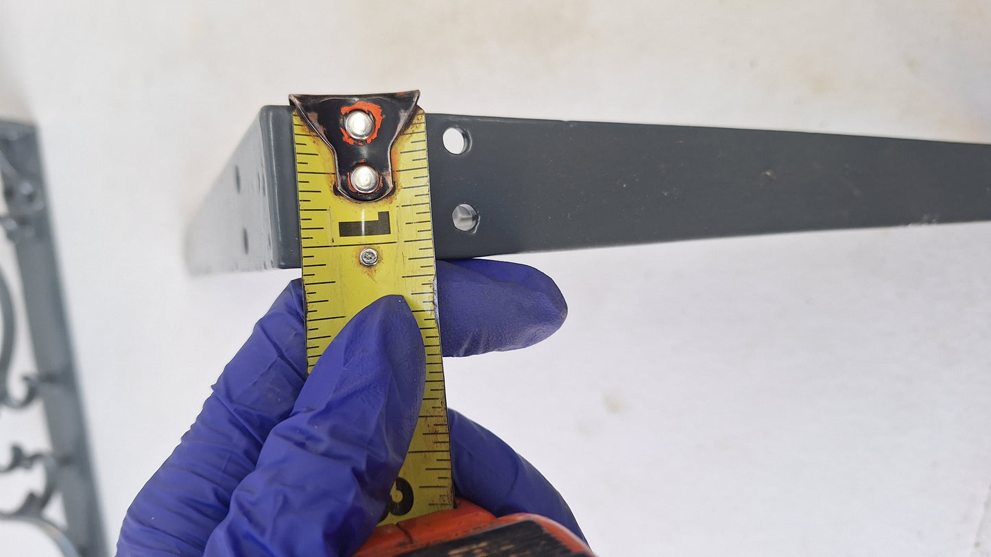 10 x 12 Large Iron Shelf Brackets, Antique Victorian Shelf Supports