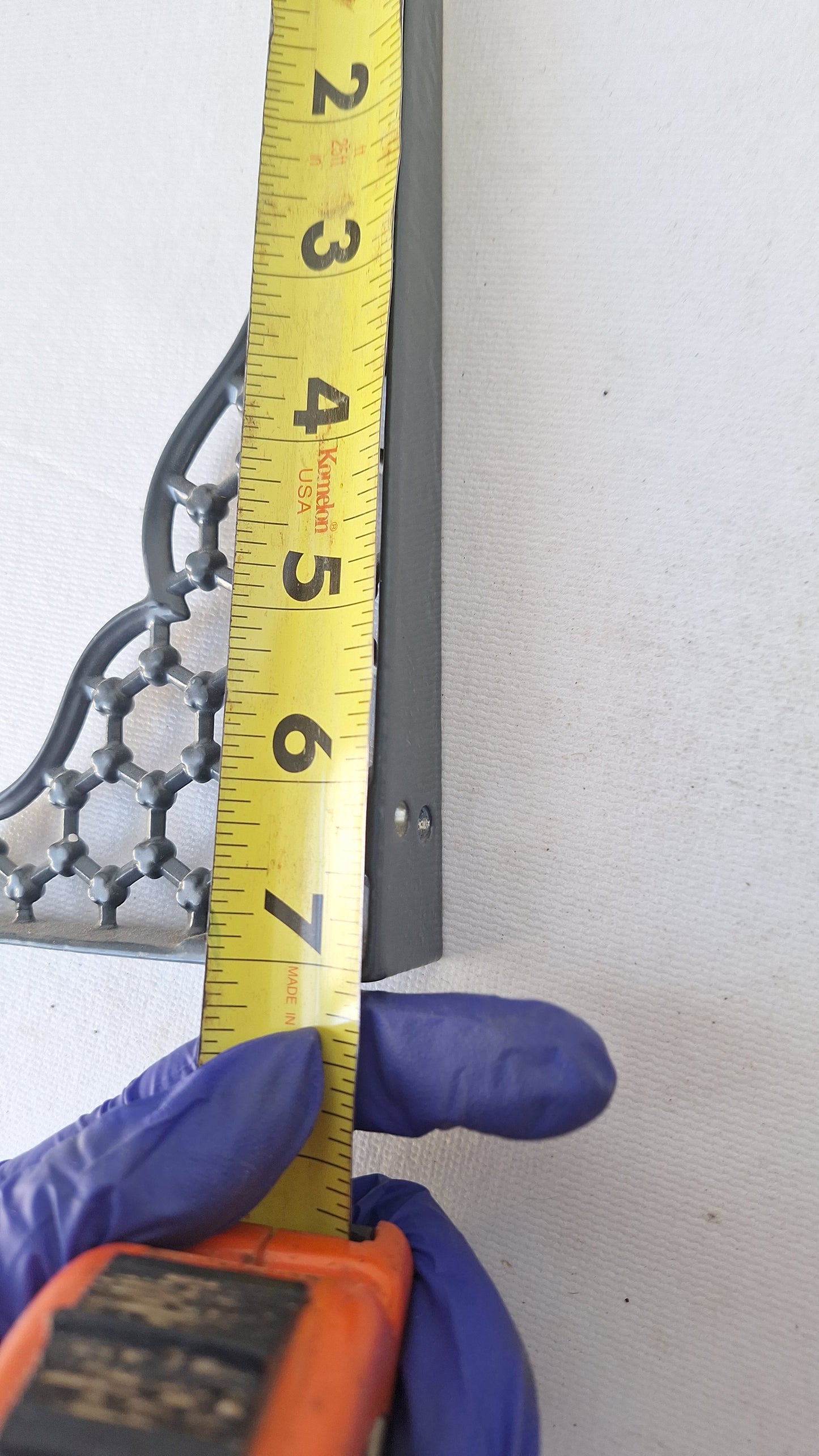 Pair of 5 x 7 Cast Iron Shelf Brackets, Antique Iron Shelf Supports