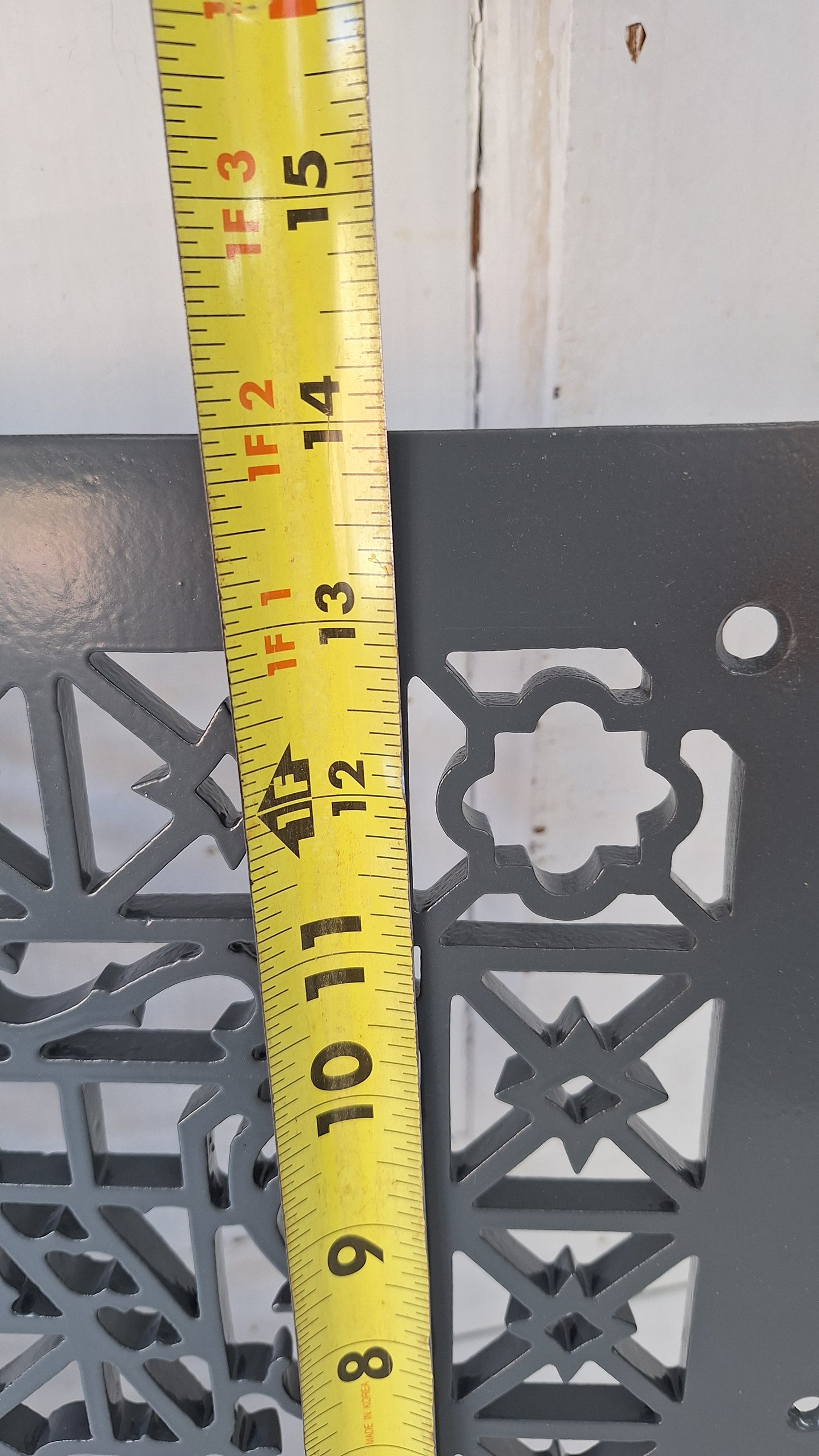 Large 12 x 14 Fancy Design Vent Cover, Vintage Cast Iron Register