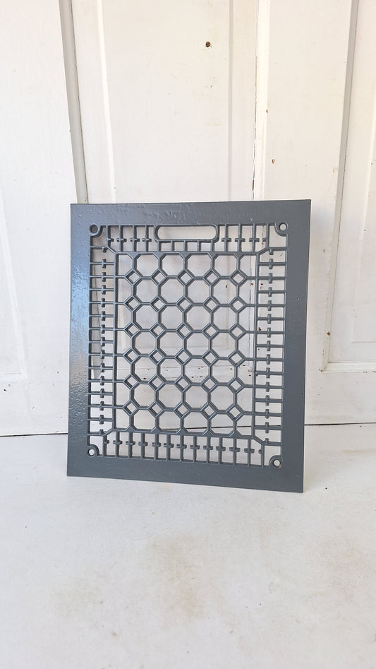 12 x 14 Lattice Cast Iron Floor Grate, Register Vent Cover