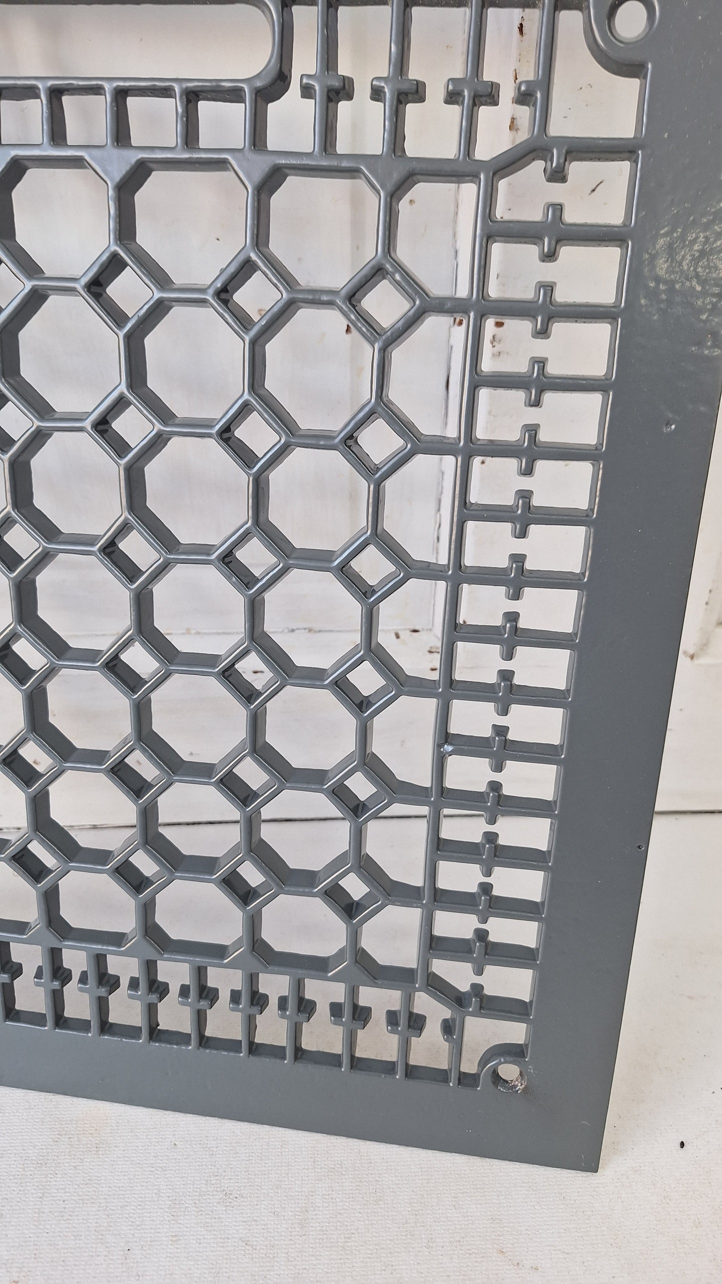 12 x 14 Lattice Cast Iron Floor Grate, Register Vent Cover