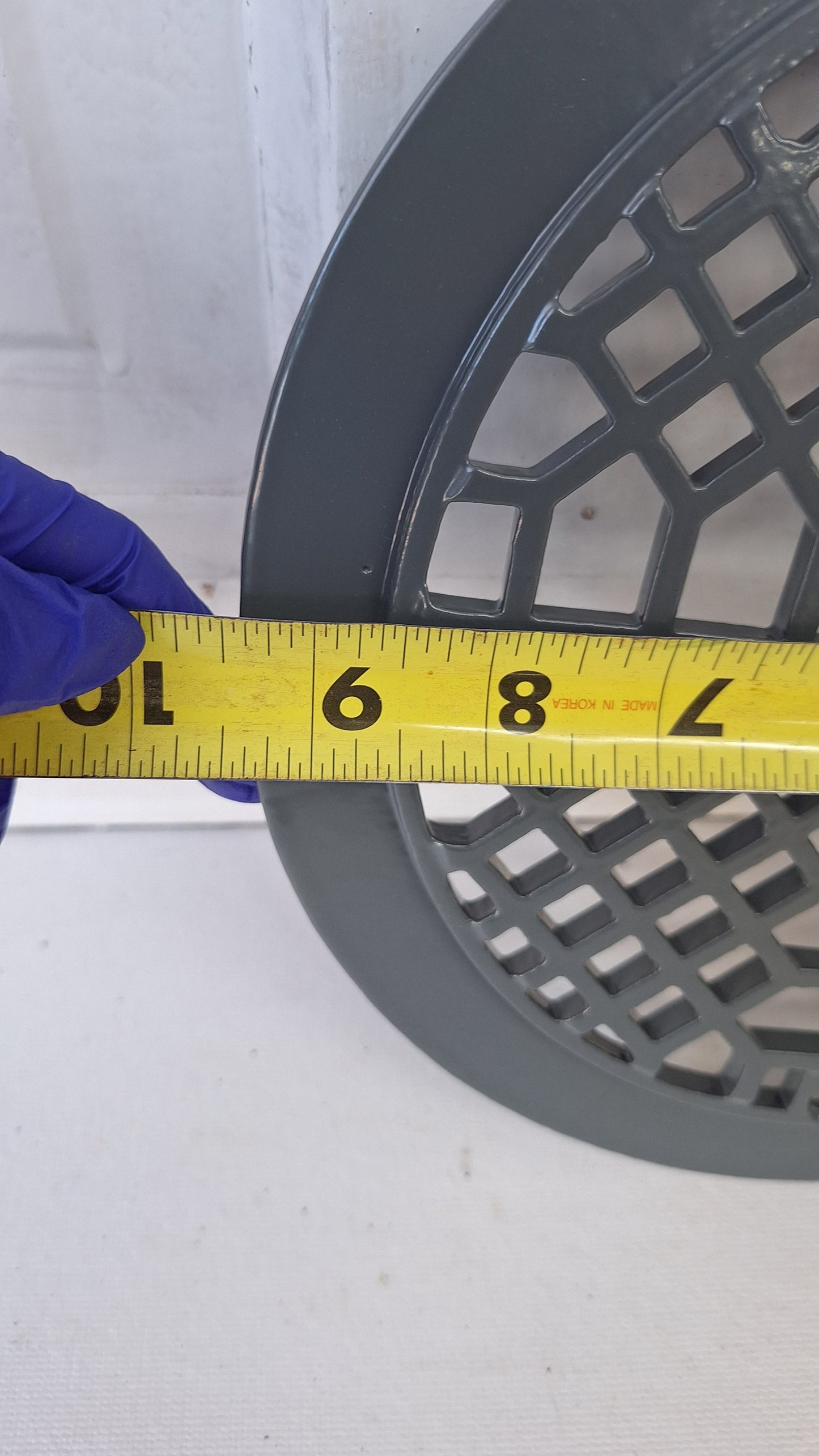 9" Round Antique Vent Cover, Circle Cast Iron Register Grate