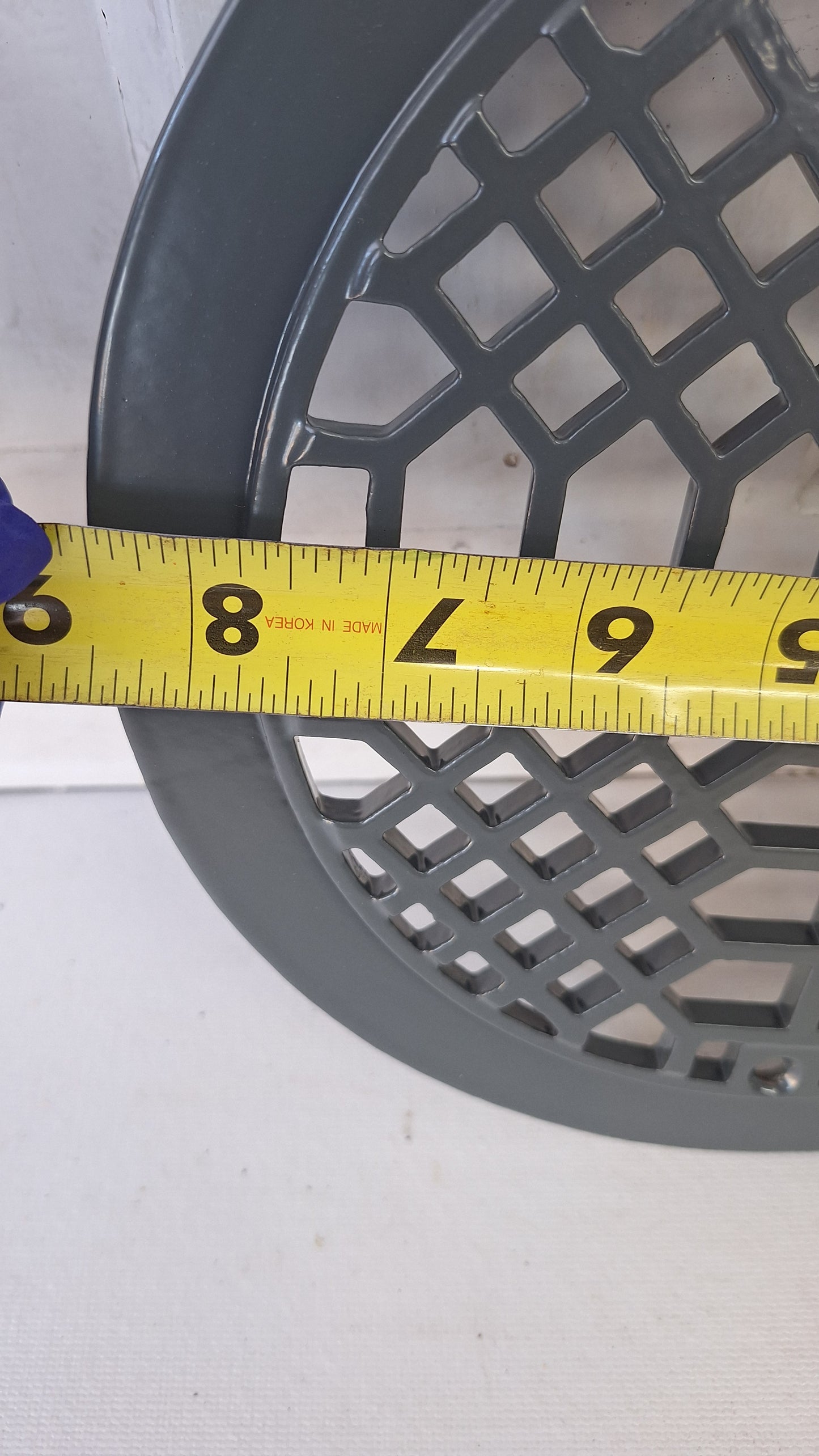 9" Round Antique Vent Cover, Circle Cast Iron Register Grate