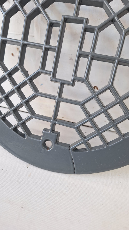 9" Round Antique Vent Cover, Circle Cast Iron Register Grate