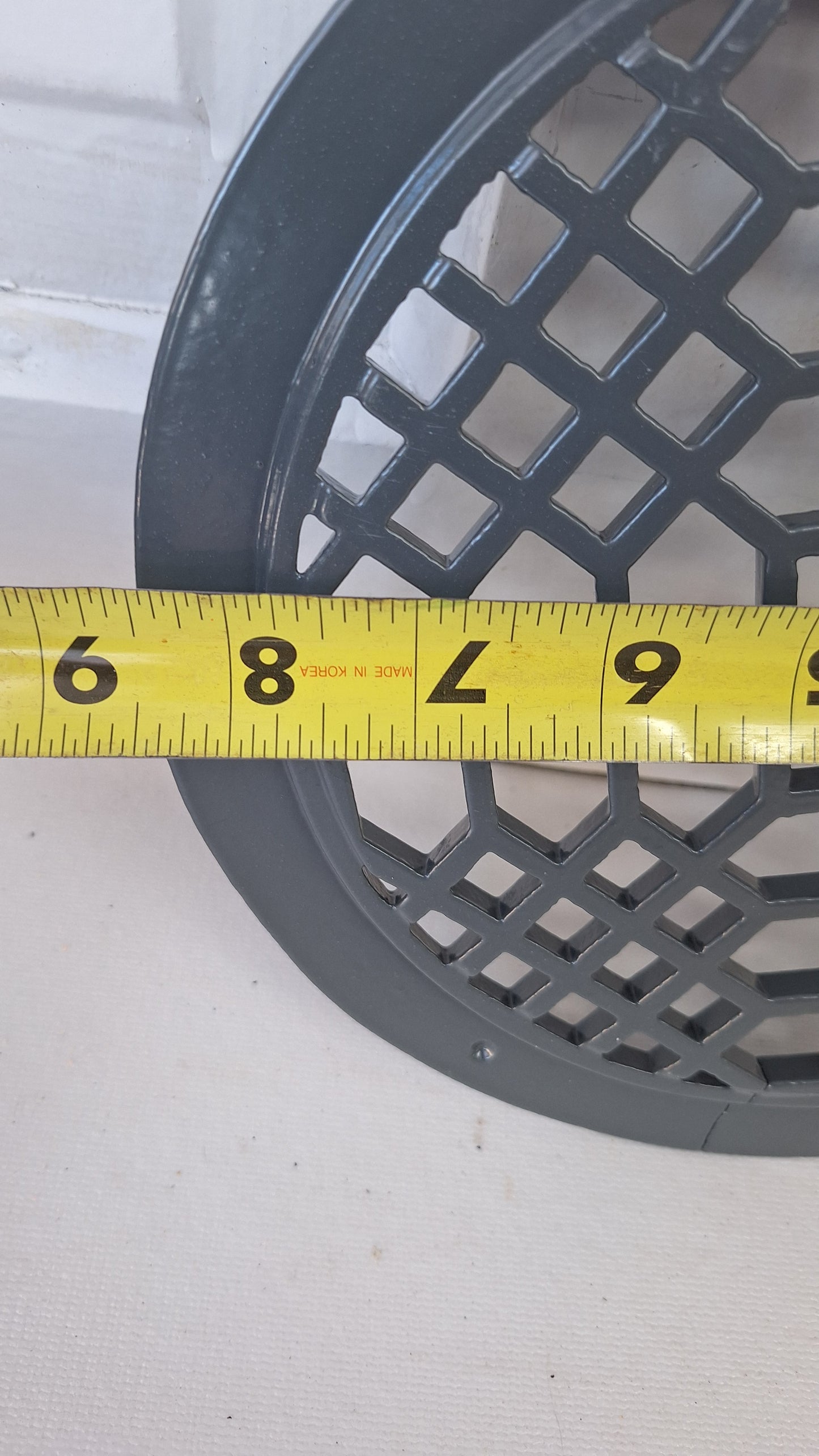 9" Round Antique Vent Cover, Circle Cast Iron Register Grate