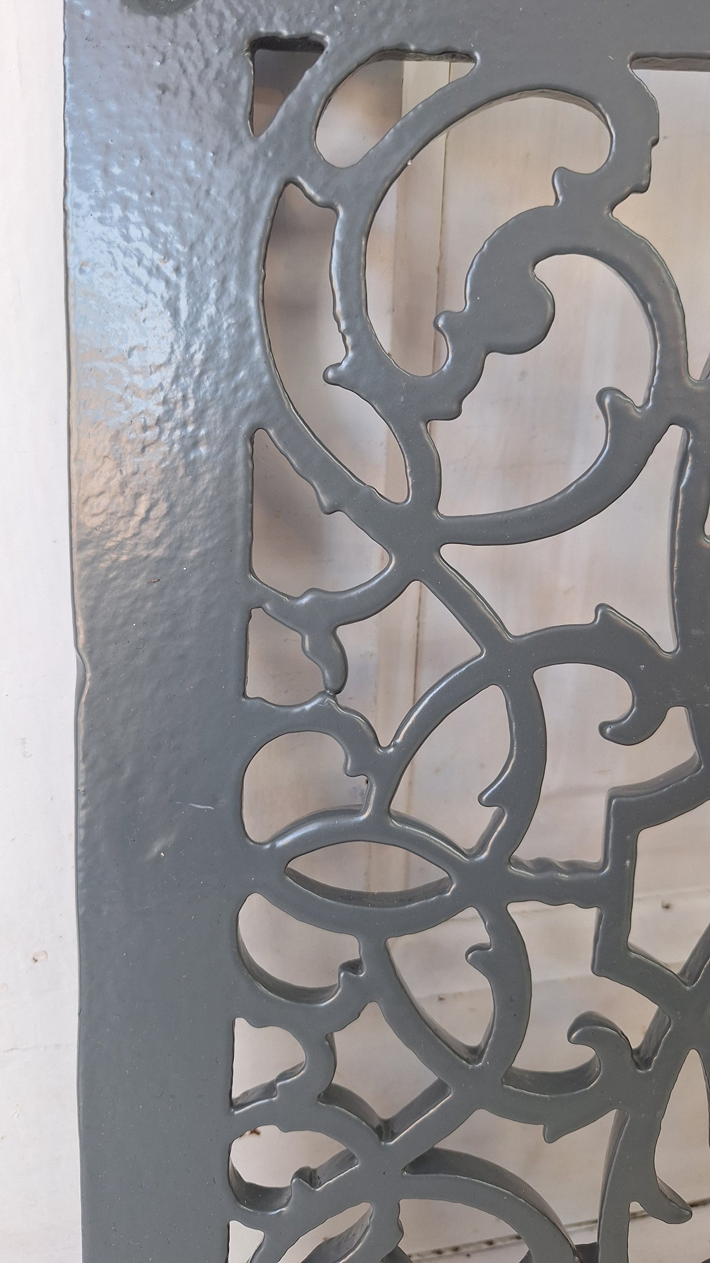 10 x 12" Fancy Pattern Antique Vent Cover, Cast Iron Ornate Heating Grate Cover