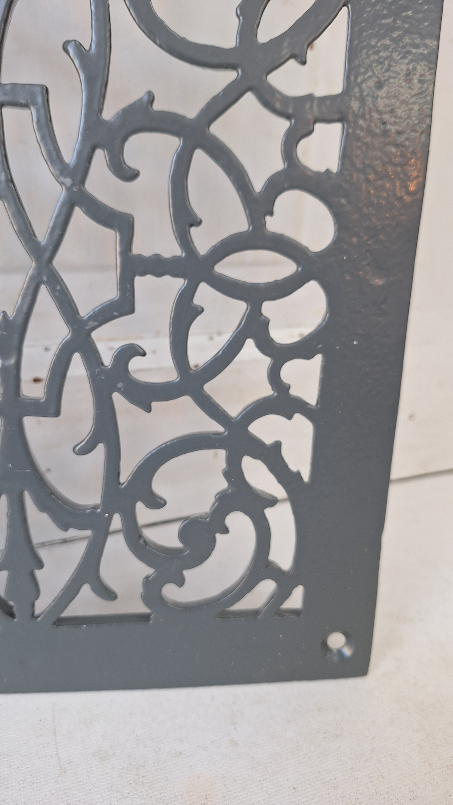 10 x 12" Fancy Pattern Antique Vent Cover, Cast Iron Ornate Heating Grate Cover