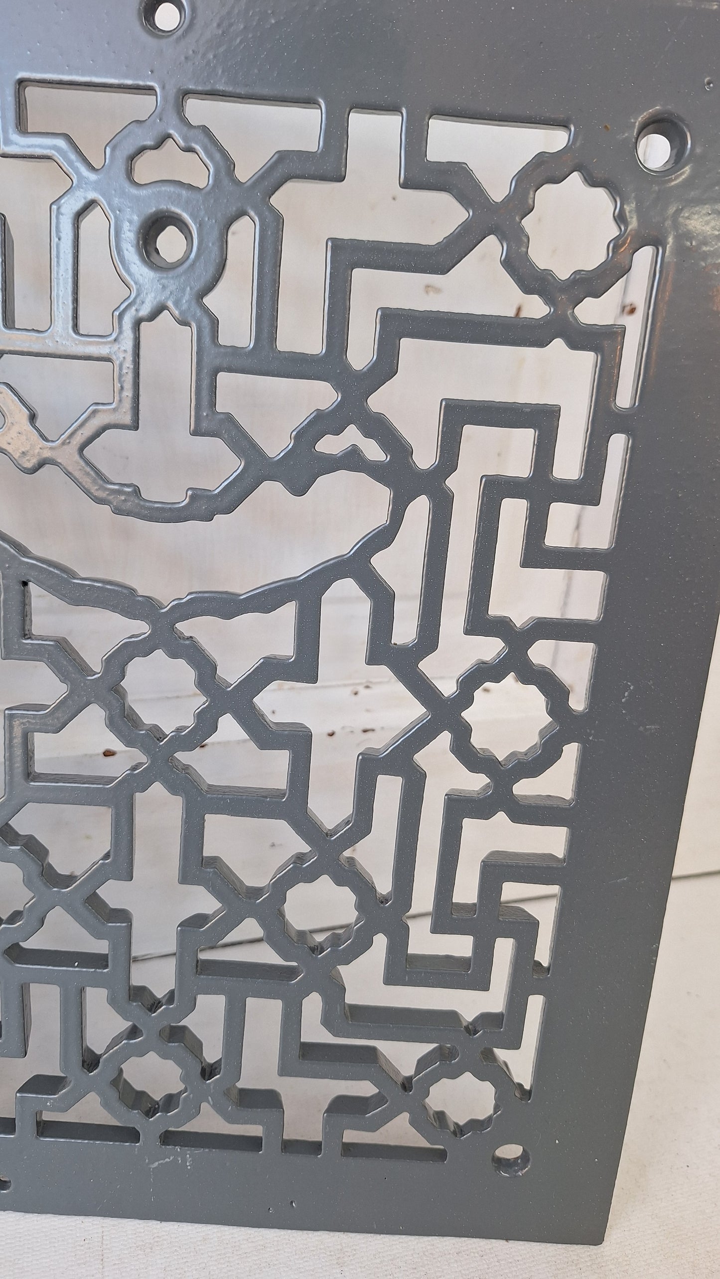 Victorian Era Iron Vent Grate Cover: Fancy Scroll Design (10 x 12 inches)