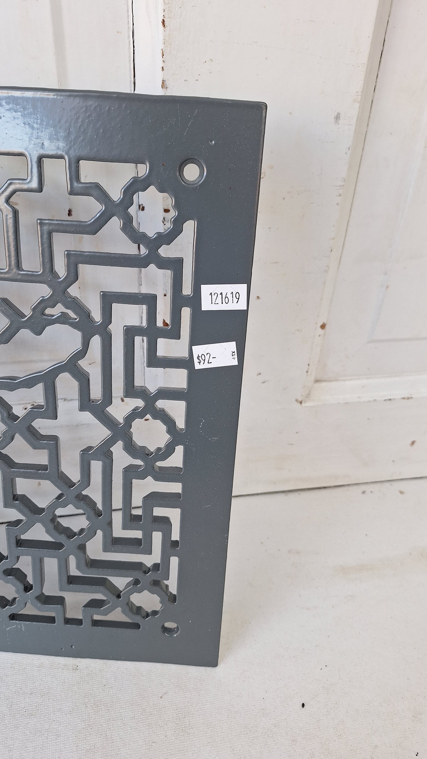 Victorian Era Iron Vent Grate Cover: Fancy Scroll Design (10 x 12 inches)