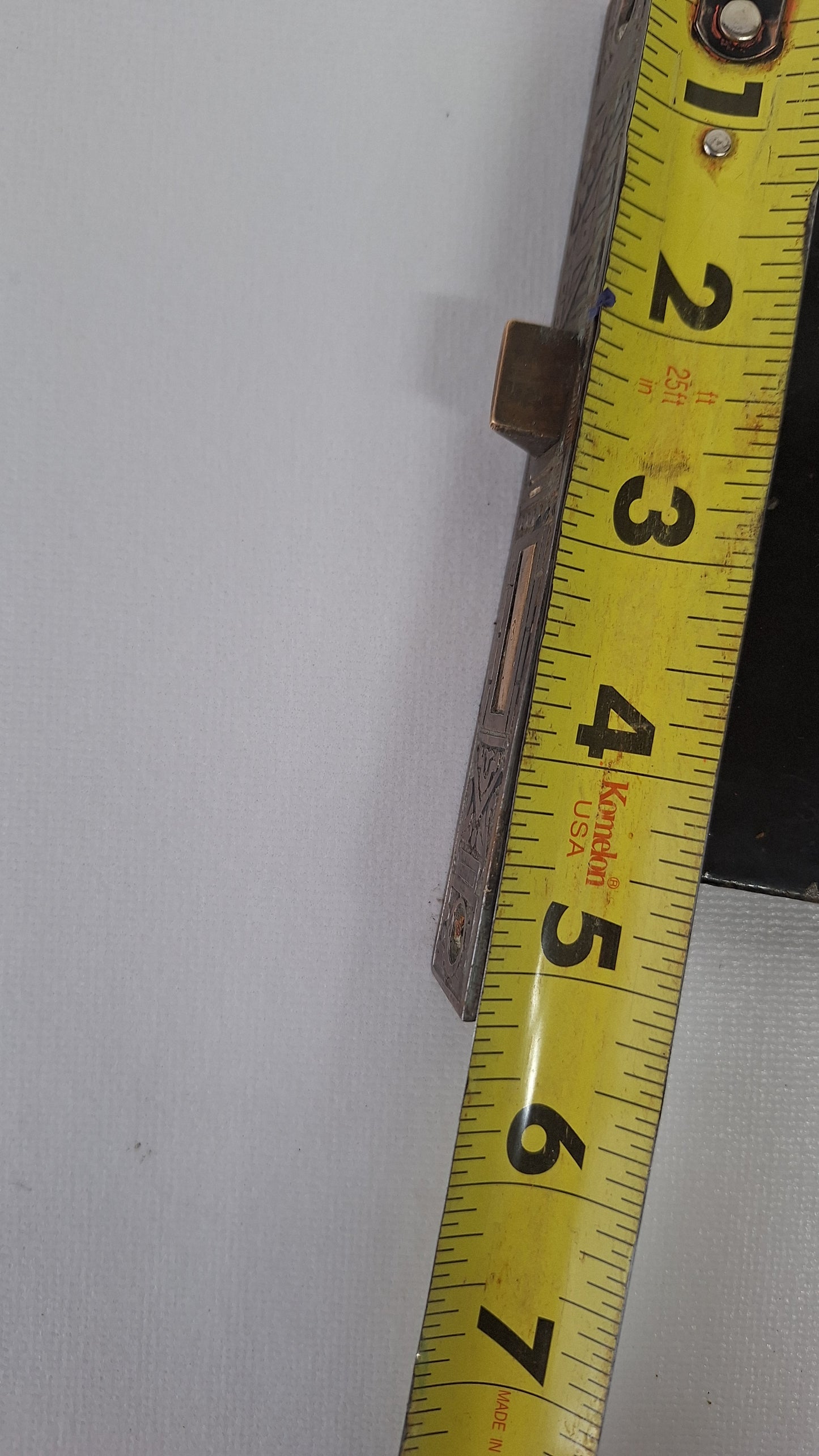 Ceylon Pattern Antique Mortise Lock, Victorian Door Lock with Strike Plate