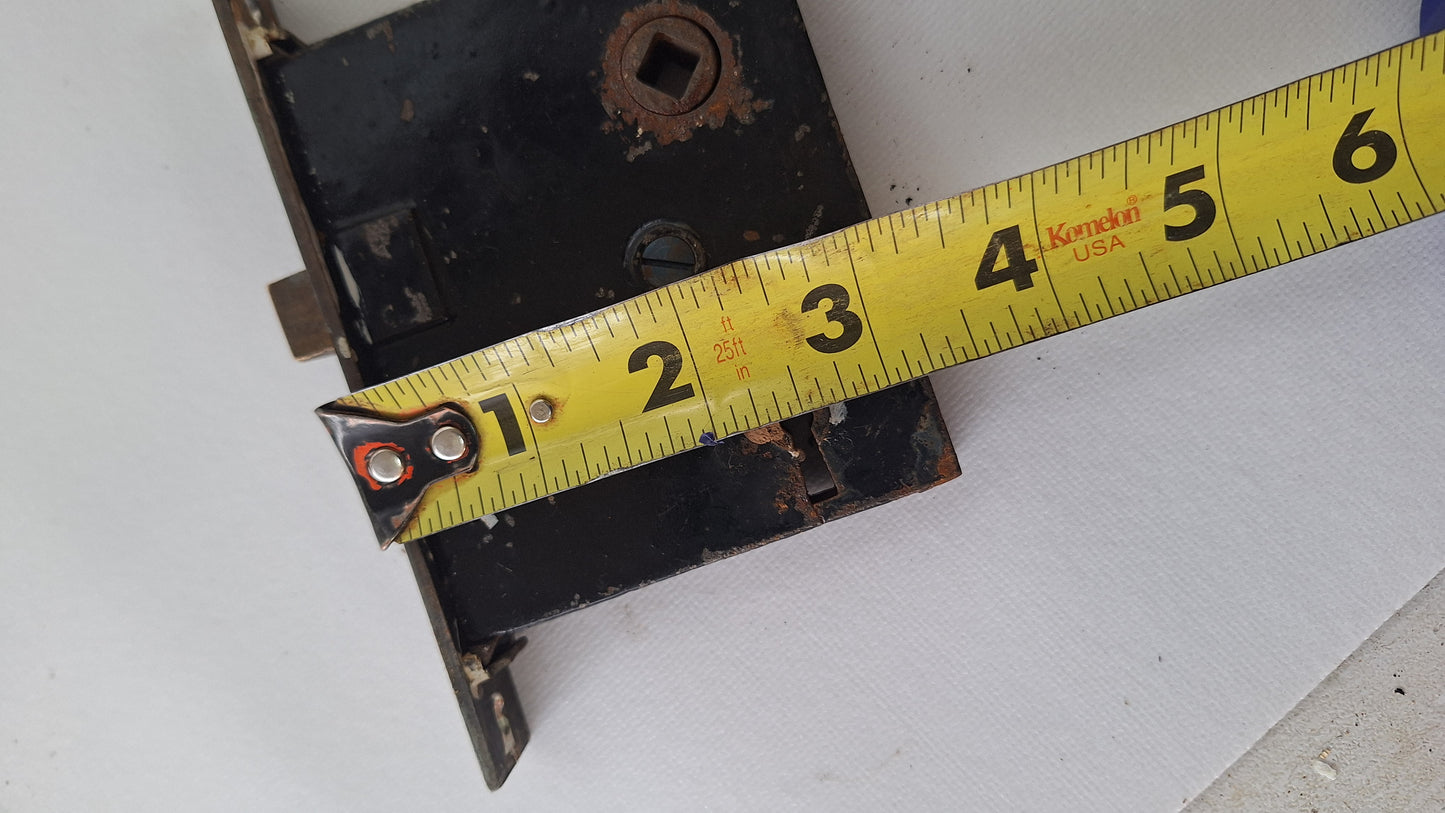 Ceylon Pattern Antique Mortise Lock, Victorian Door Lock with Strike Plate