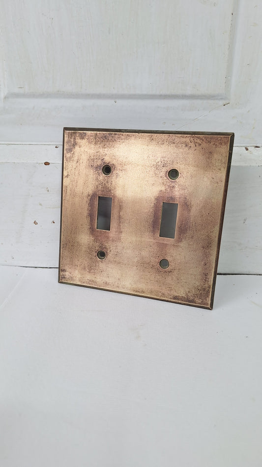 Double Switch Plate, Brass Light Switchplate